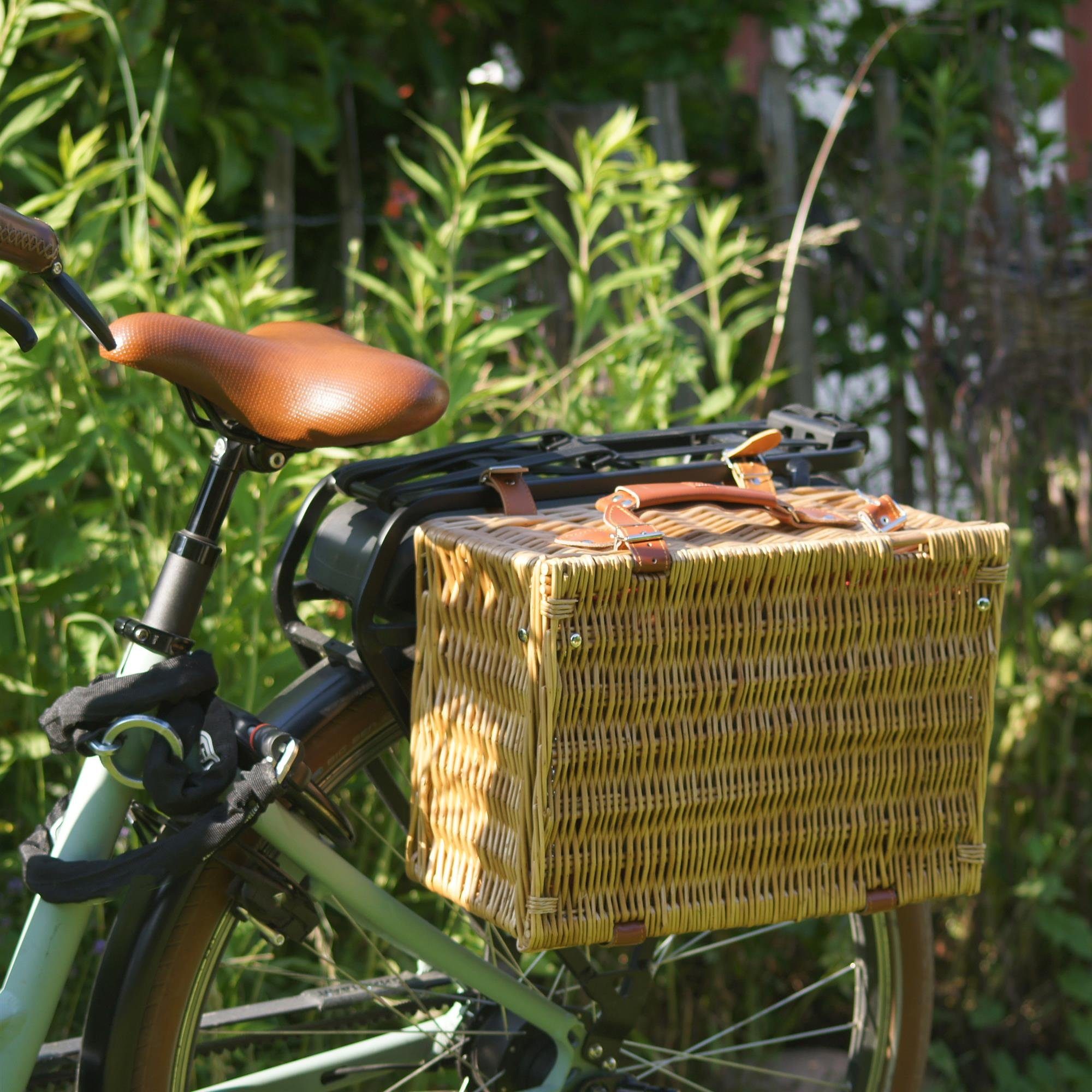 UNUS GARDEN Fahrradkorb Picknickkorb für den Gepäckträger
