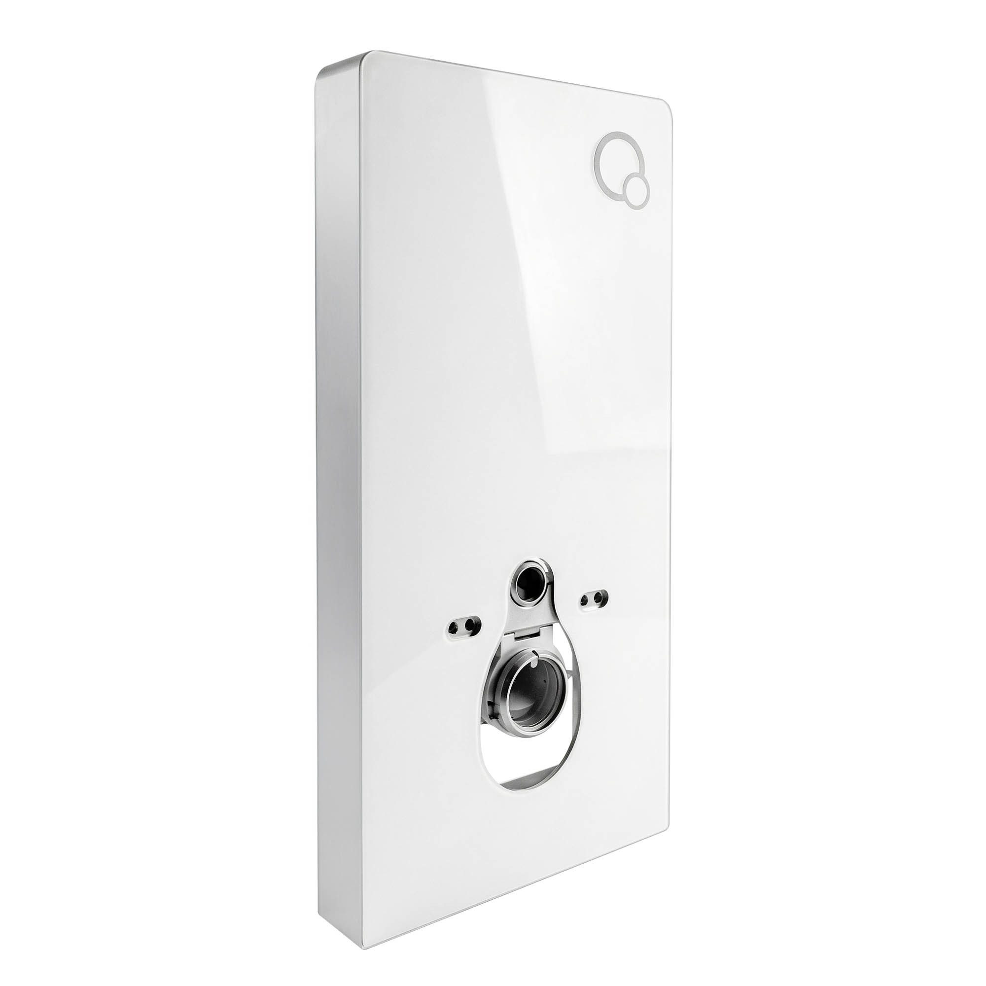 Bernstein Vorwandelement WC Sanitärmodul 805 Weiß, Aufputz-Sanitärmodul, Inkl. Betätigungsplatte, Wand-WC Vorwandelement Spülkasten