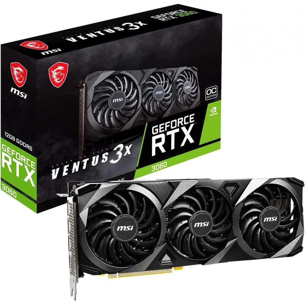 MSI GeForce RTX 3060 VENTUS 3X OC 12G - Grafikkarte - schwarz Grafikkarte