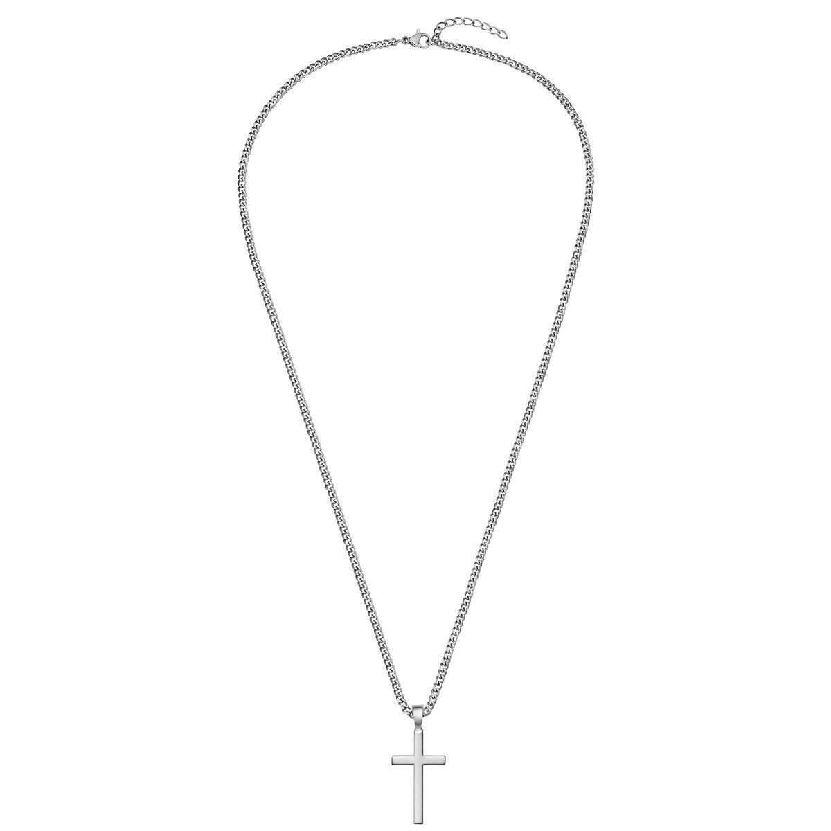 True Rebels Edelstahlkette Kreuz silber günstig online kaufen