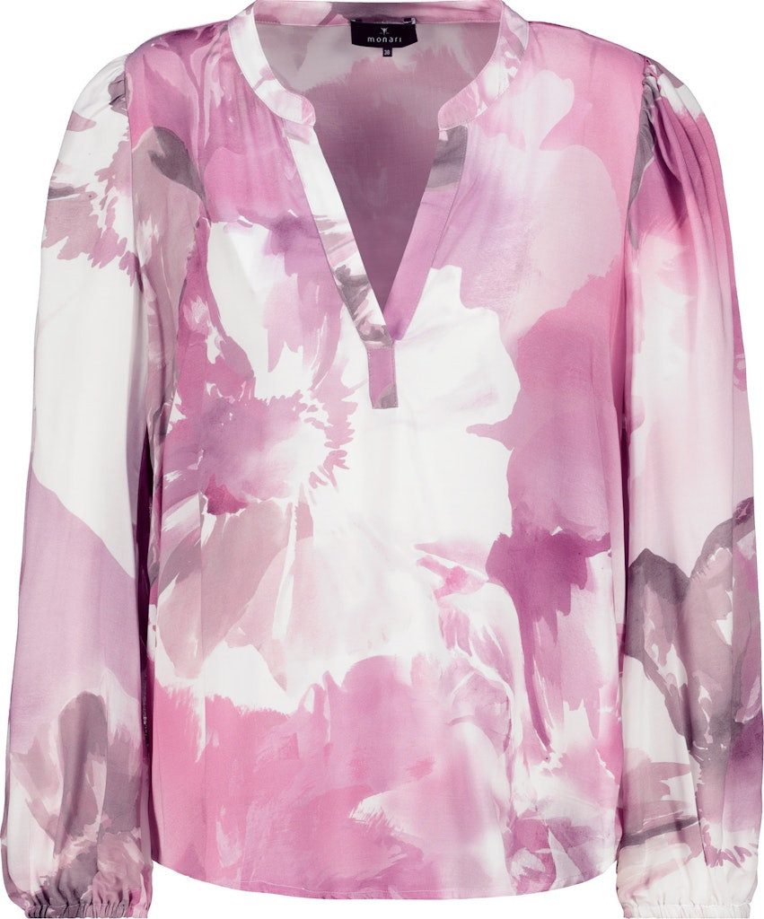 Monari Klassische Bluse Blumenmuster Weich, leicht und atmungsaktiv günstig online kaufen