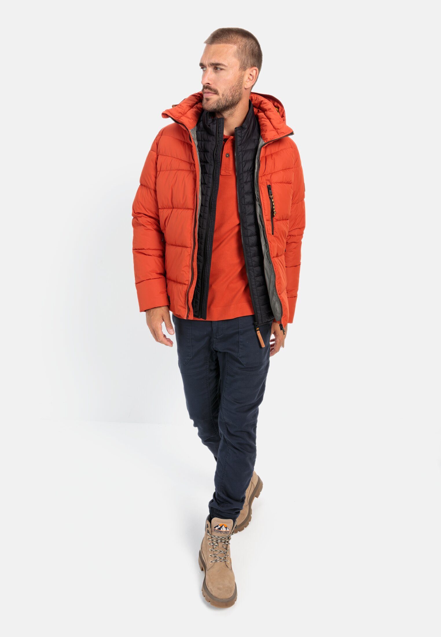 camel active Poloshirt aus zertifiziertem Organic Cotton Shirts_Langarm-Poloshirt