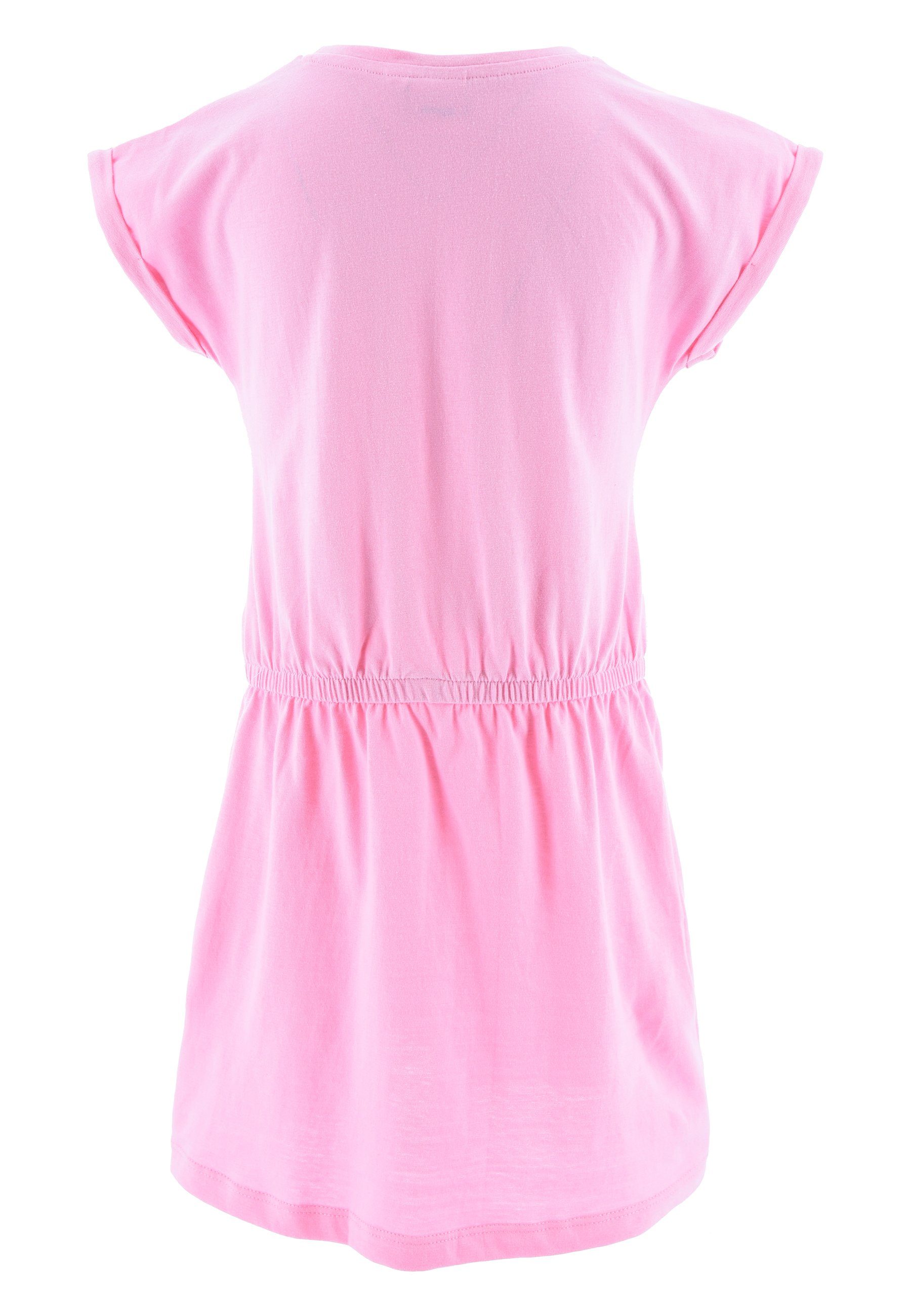 Disney Sommer-Kleid Minnie Mädchen Sommerkleid Strand-Kleid Pink Mouse kurzarm