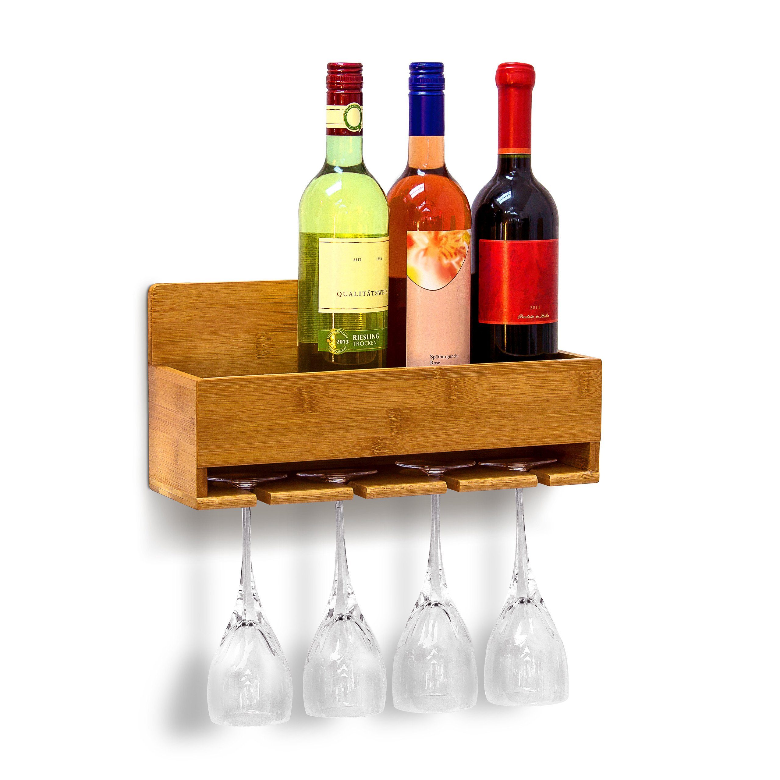relaxdays Weinregal mit Glashalt günstig online kaufen