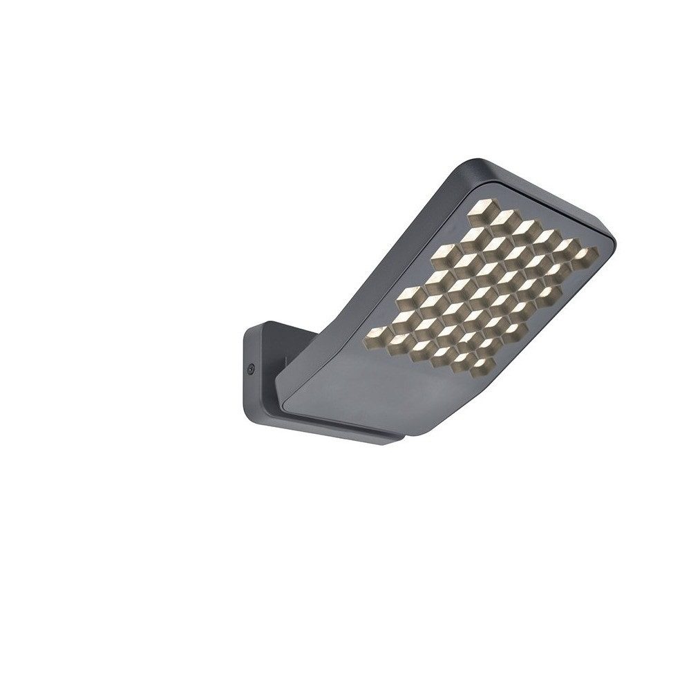 LUTEC LED Außen-Wandleuchte, LED-Leuchtmittel fest verbaut, Neutralweiß, LED Außenwandleuchte Fassadenlampe Aluminium Anthrazit IP54 H 11 cm