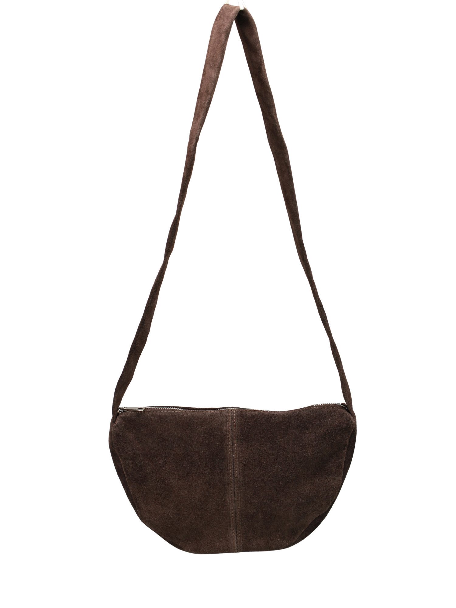 BRISE TASCHE Schultertasche Mayra – Elegante Wildleder Schultertasche Crossbody Bag Made in Italy (Kein Set, Einzeltasche), Vielseitig tragbar (Schultertasche, Crossbody, Banana Bag)