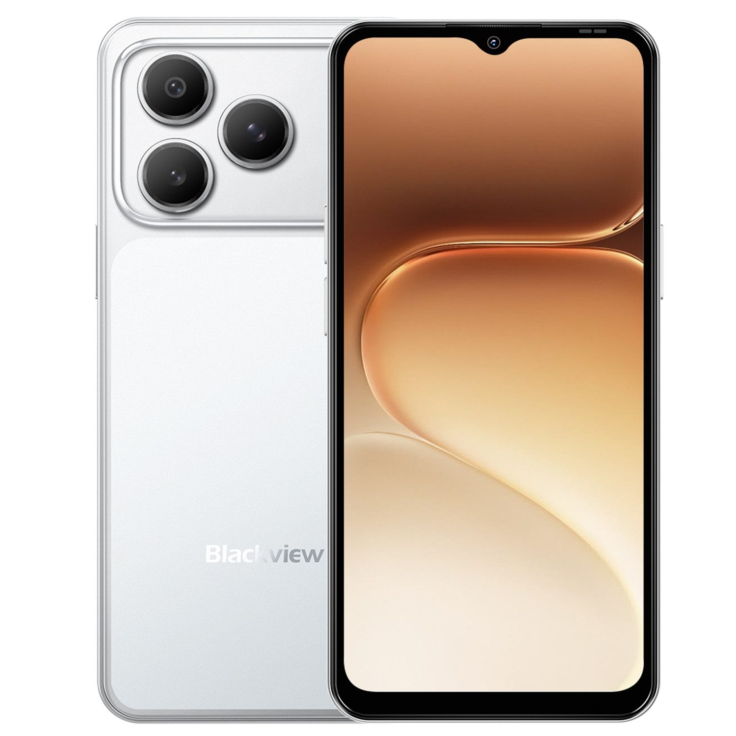 blackview Smartphone ohne Vertrag, 16+128 GB/2 TB,5000mAh, Gemini AI, Android 16 Smartphone (6.56 Zoll, 128 GB Speicherplatz, 32 MP Kamera, 6,56" HD+ Display,Face ID,Dual SIM,KI-Smartphone mit Doke AI 2.0, IP54)