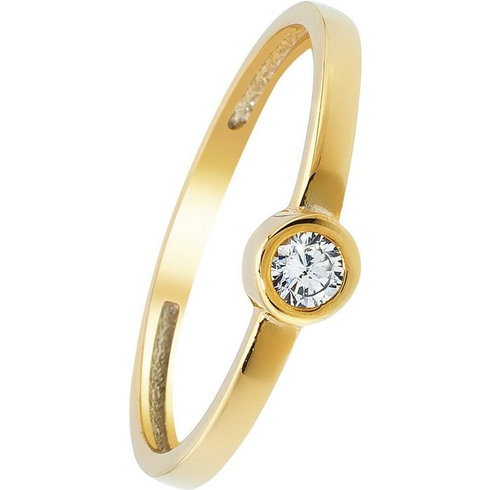 Balia Goldring Balia Damen Ring Gelbgold 8Karat Gr.58 (Fingerring) Damen Ring Kristall 58 (18 5) aus Gold 333 Farbe: gold weiß