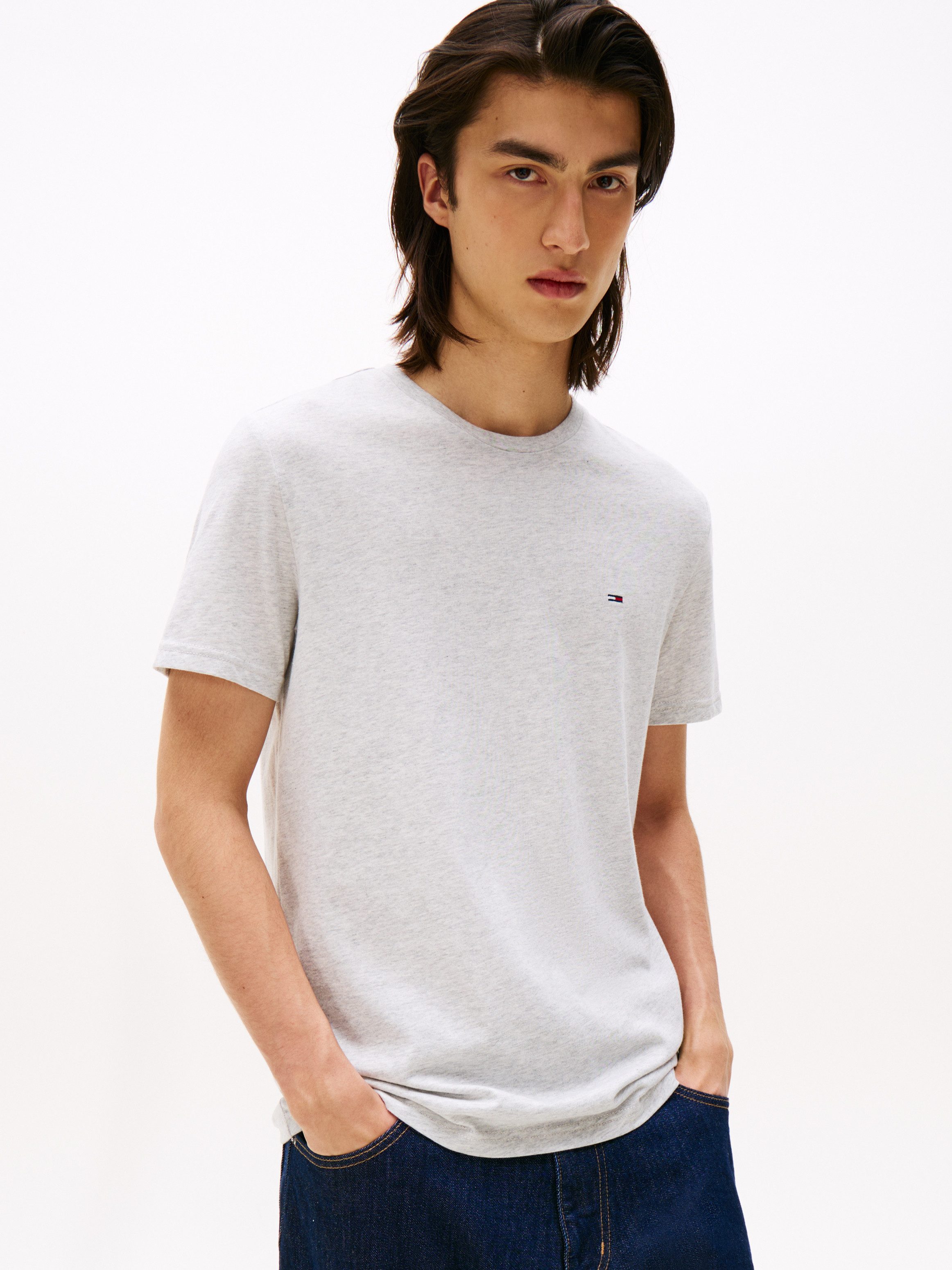 Tommy Jeans T-Shirt TJM XSLIM JASPE HTR TEE EXT Mit Rundhalsausschnitt günstig online kaufen