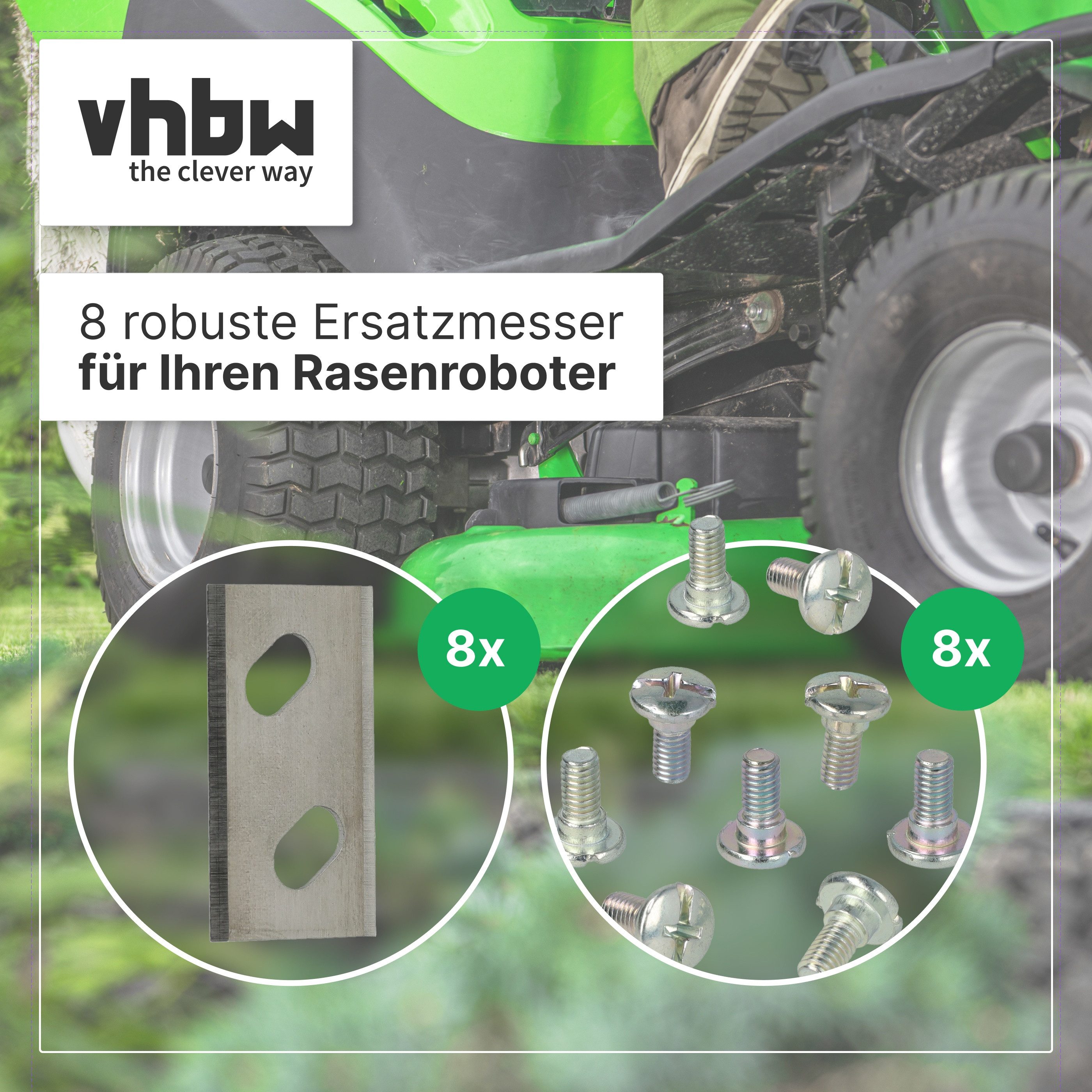 vhbw Rasenmähermesser Ersatzmesser Ersatz für Robomow 122-100-619 für Rasenmäher