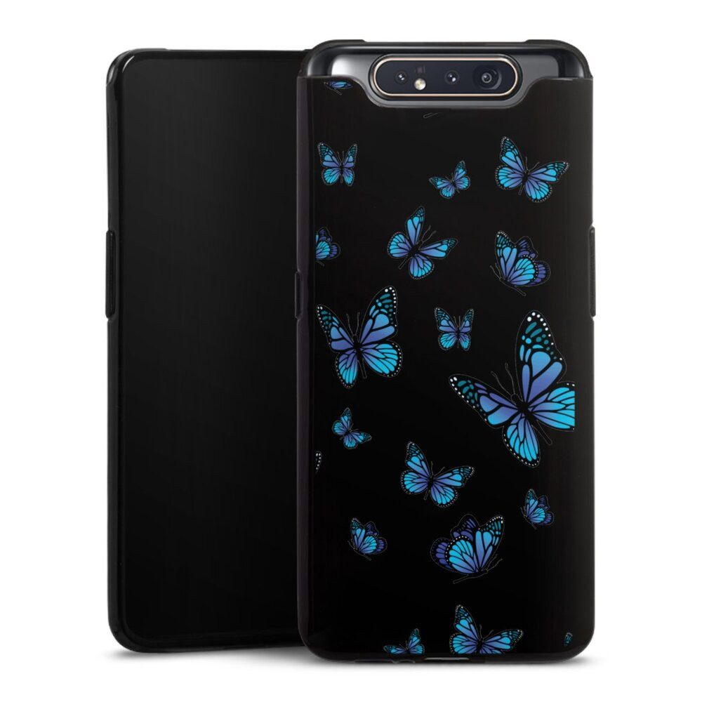 DeinDesign Handyhülle Schmetterling Muster transparent Butterfly Pattern Transparent, Samsung Galaxy A80 Silikon Hülle Bumper Case Handy Schutzhülle