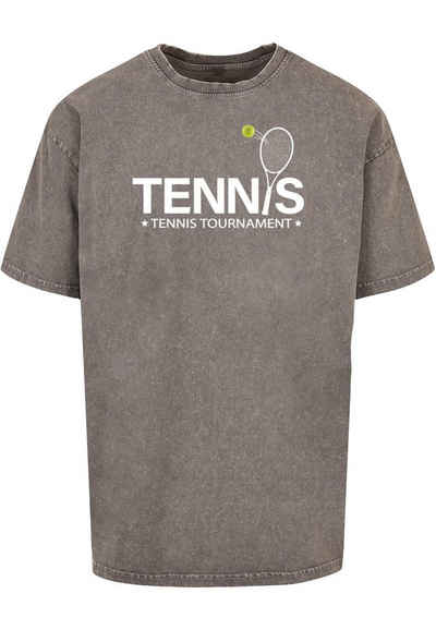 Merchcode T-Shirt Merchcode Herren Tennis Racket Acid Washed Oversized Tee (1-tlg)