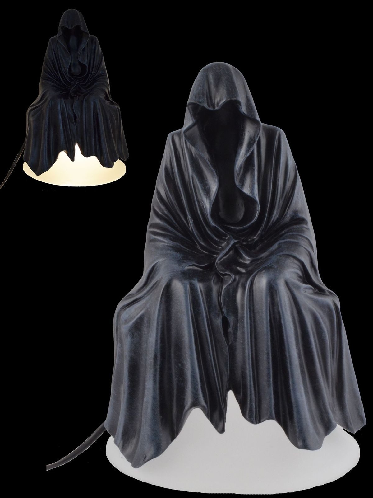 Vogler Wandleuchte Wandlampe Grim Reaper - 230 Volt Sensenmann Teufel Gothic Totenkopf, Ohne Leuchtmittel