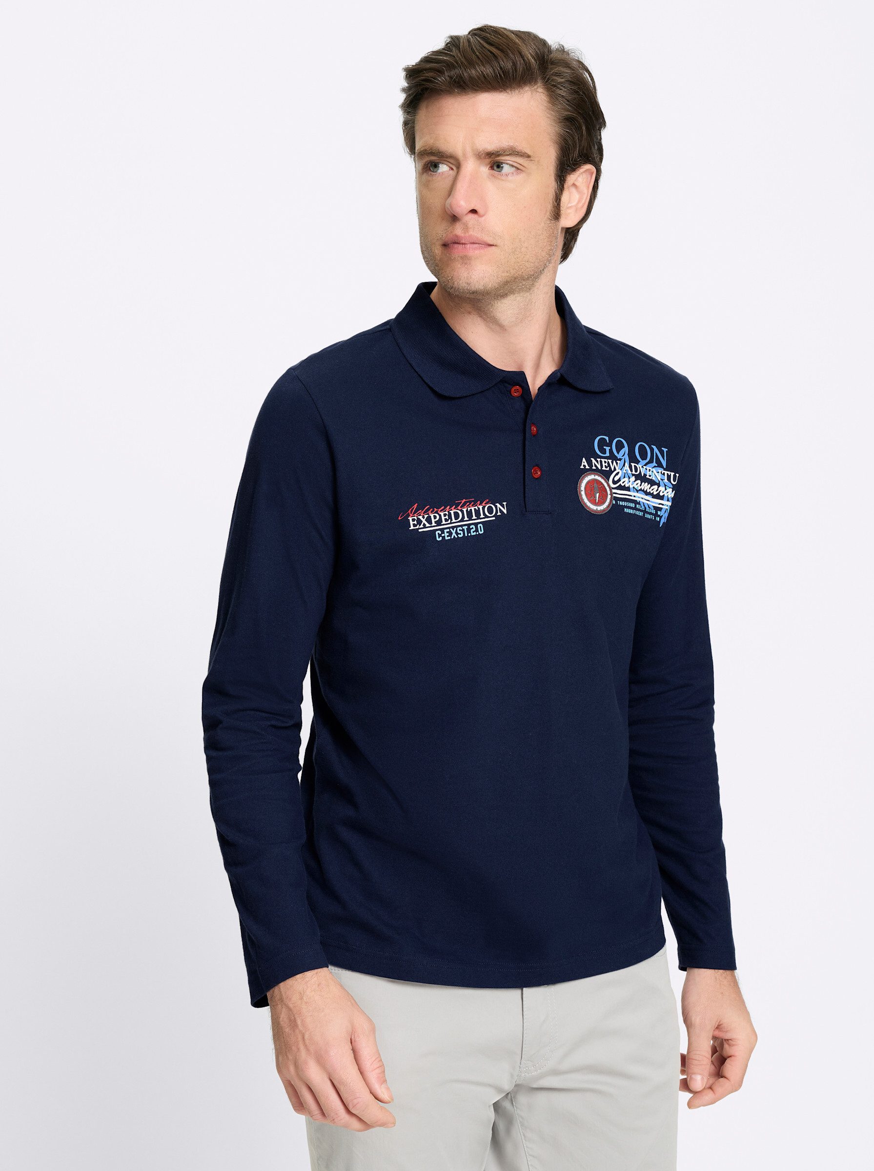 T-Shirt Langarm-Poloshirt Langarm
