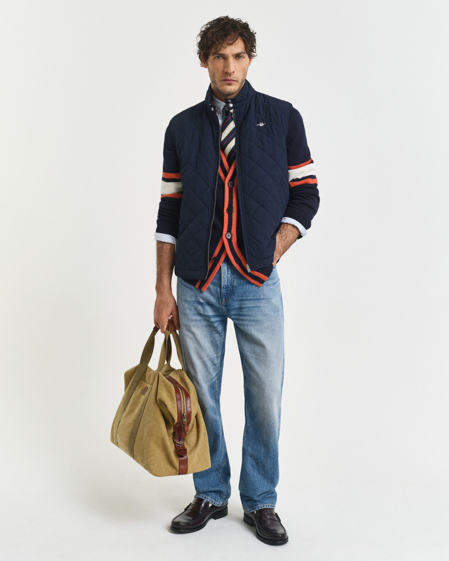 Gant Steppweste QUILTED WINDCHEATER VEST mit Wattierung aus recyceltem Polyester