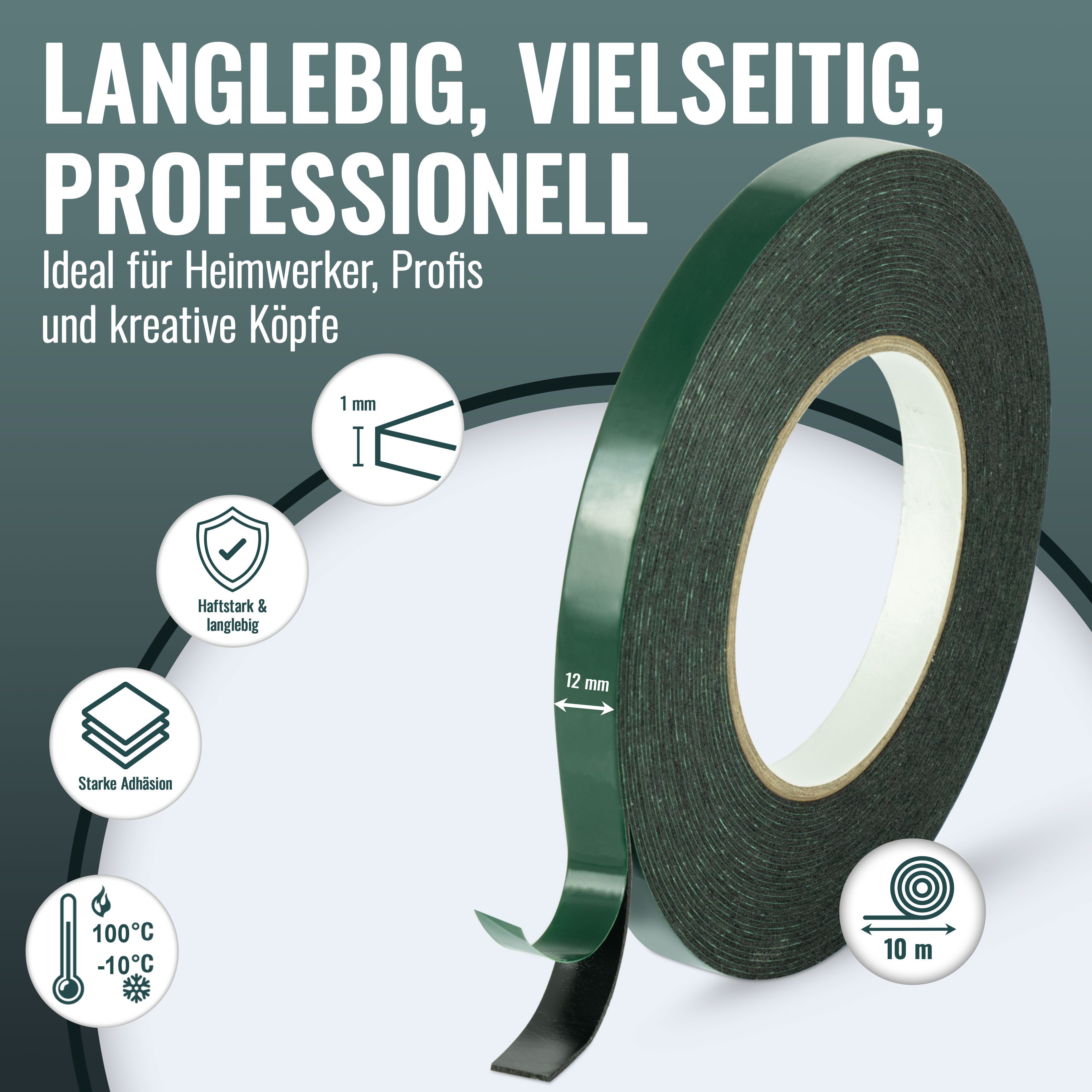 Poppstar Klebeband Doppelseitiges Schaumstoff-Klebeband (1-St) Montage-Band günstig online kaufen