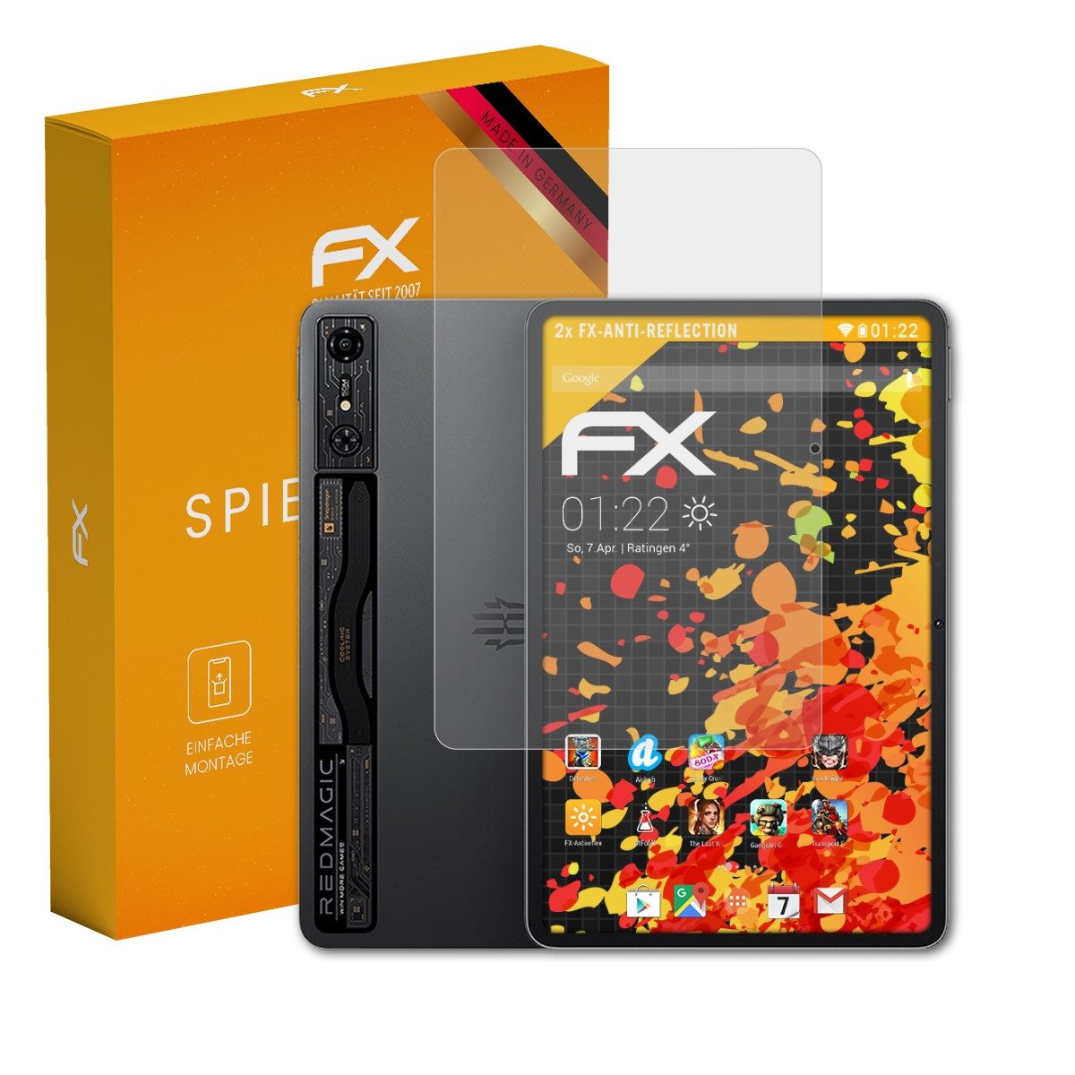 atFoliX Schutzfolie für RedMagic Nova 2024, (2 Folien), Entspiegelnd und stoßdämpfend