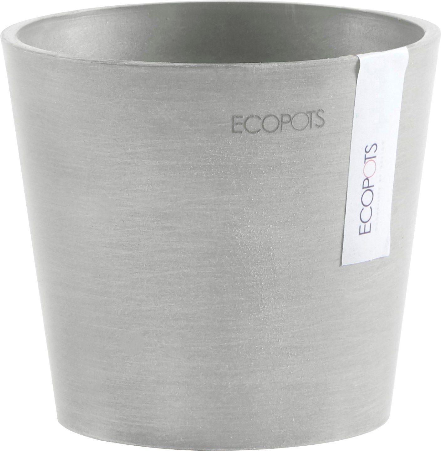 ECOPOTS Blumentopf cm 13x13x11,4 AMSTERDAM Grey, Mini White BxTxH: