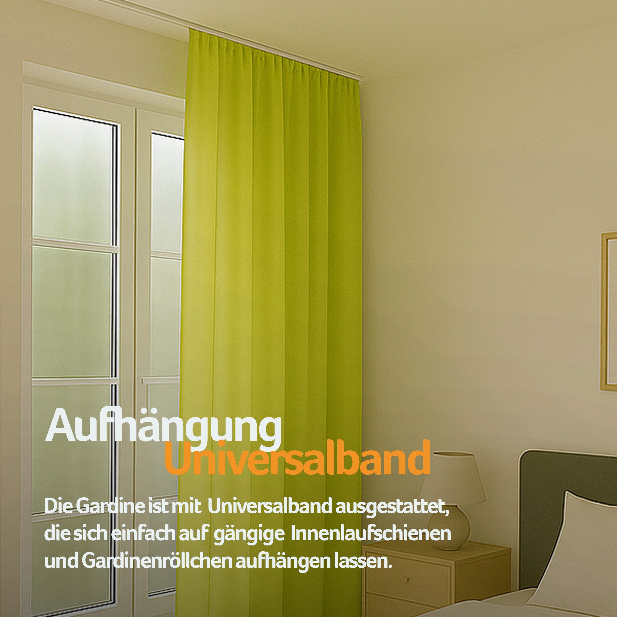 Bestlivings Vorhang "Ellen" mit Universalband (1 St), Kräuselband, blickdicht, Mikrofaser satinähnlich, einfarbig, waschbar bei 30°C, meist bügelfrei – Bild 3 von 5