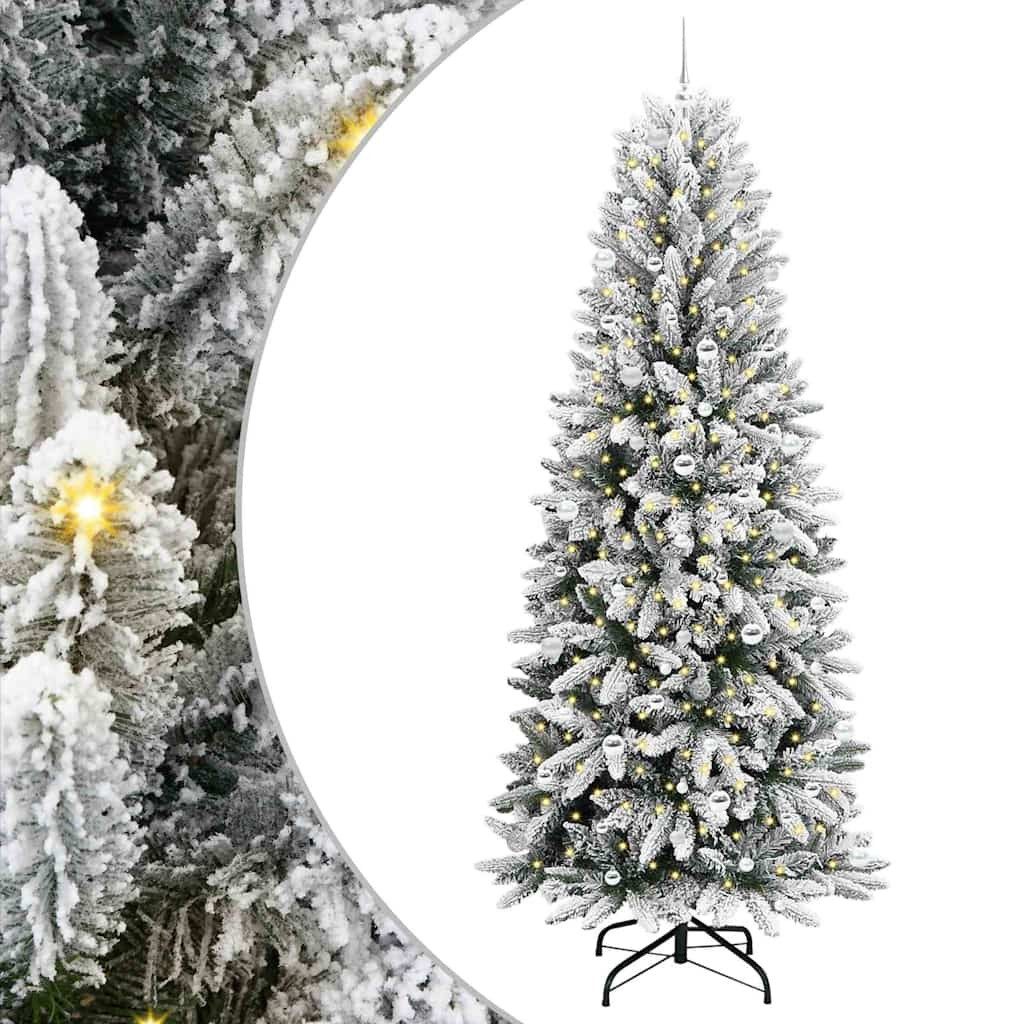 vidaXL LED Baum Künstlicher Weihnachtsbaum mit 300 LEDs mit Ständer Weiß 240 cm