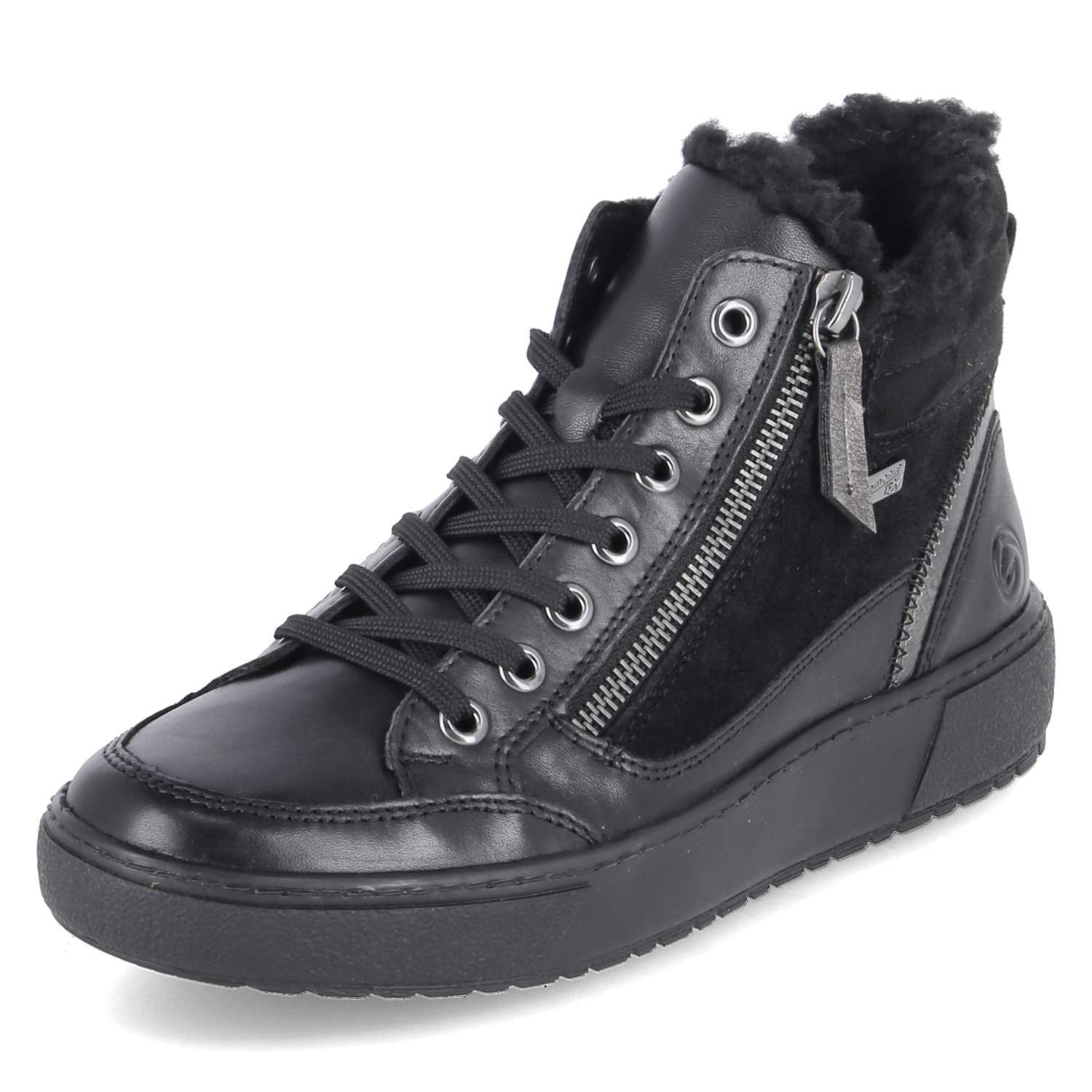 Remonte Remonte D2T72-03 Damen Leder & Textil black Winterstiefel