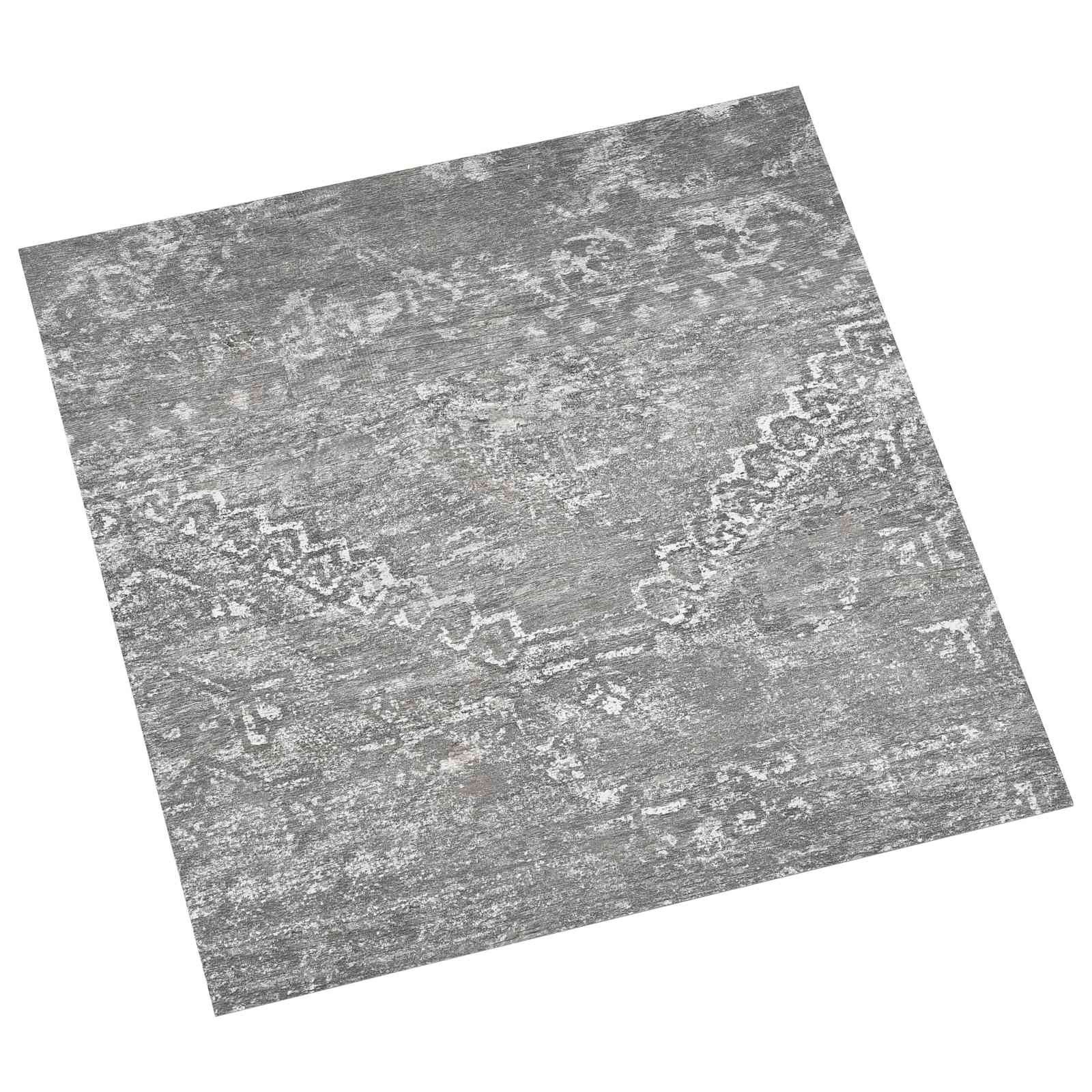 vidaXL Teppichboden Selbstklebende Bodenplanken 30,5 x 30,5 cm 20 pcs PVC Betongrau, Quadratisch