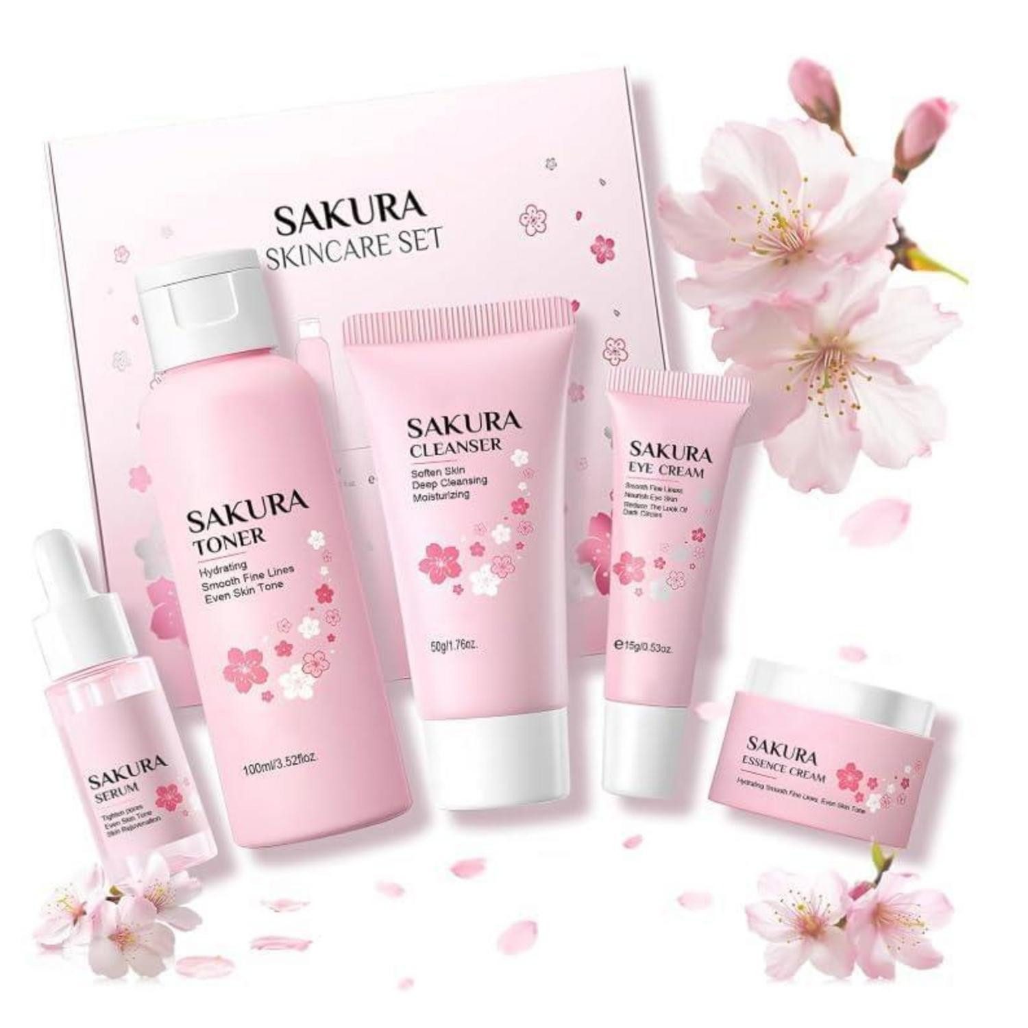 LuxusKollektion Pflege-Geschenkset Sakura Pflegeset Damen Sanft Feuchtigkeitsspendend