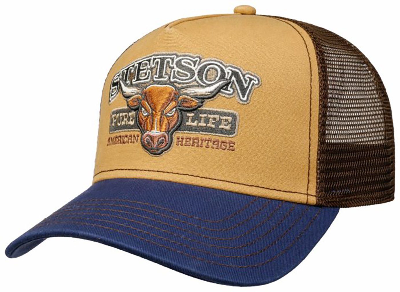 Stetson Trucker Cap Bull American Heritage Snapback