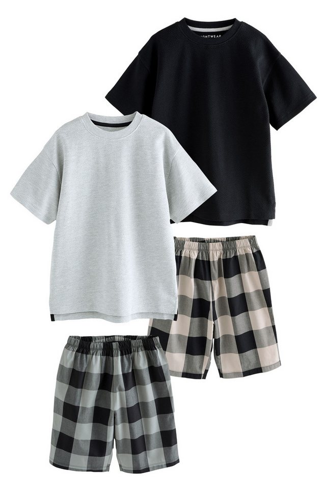 Next Pyjama Karierte Pyjamas, 2er Pack (4 tlg)