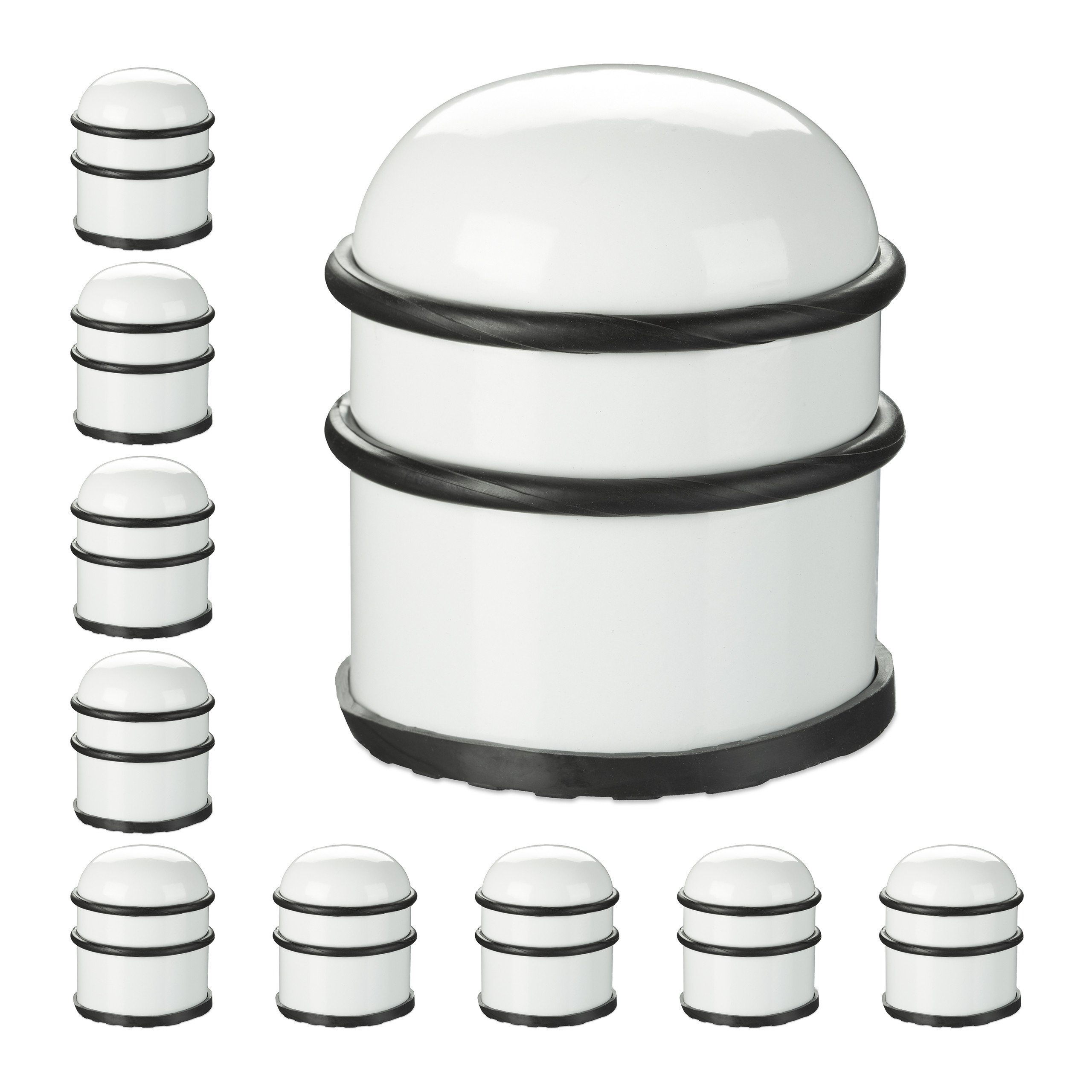 Türstopper 10 x Türstopper Edelstahl weiß