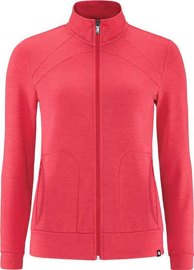 SCHNEIDER Sportswear Langarmshirt DEMYW - Frauen-Wellness-Jacke - cyberred-meliert rot