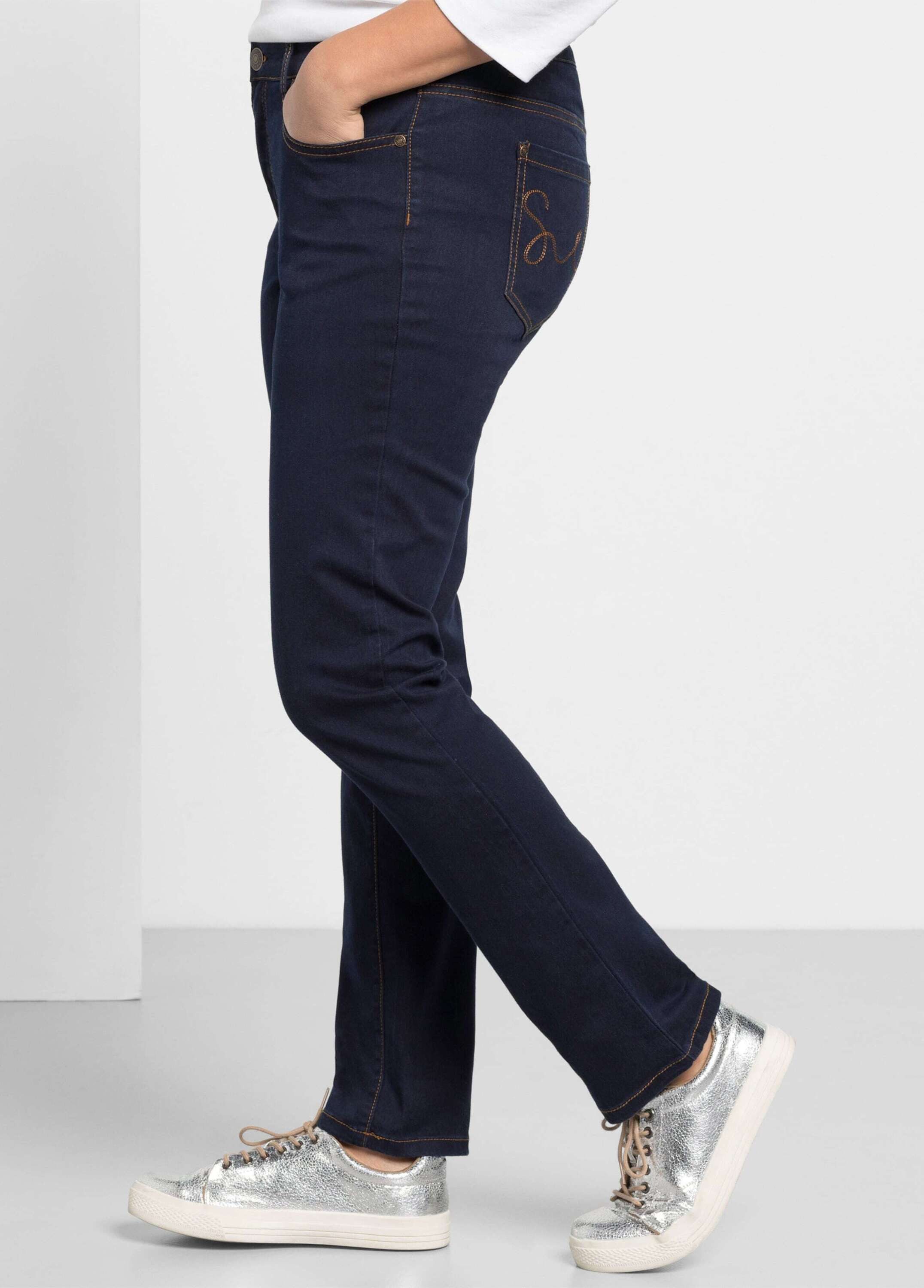Sheego Bequeme Jeans Stretch-Jeans im 5-Pocket-Stil – Bild 3 von 5