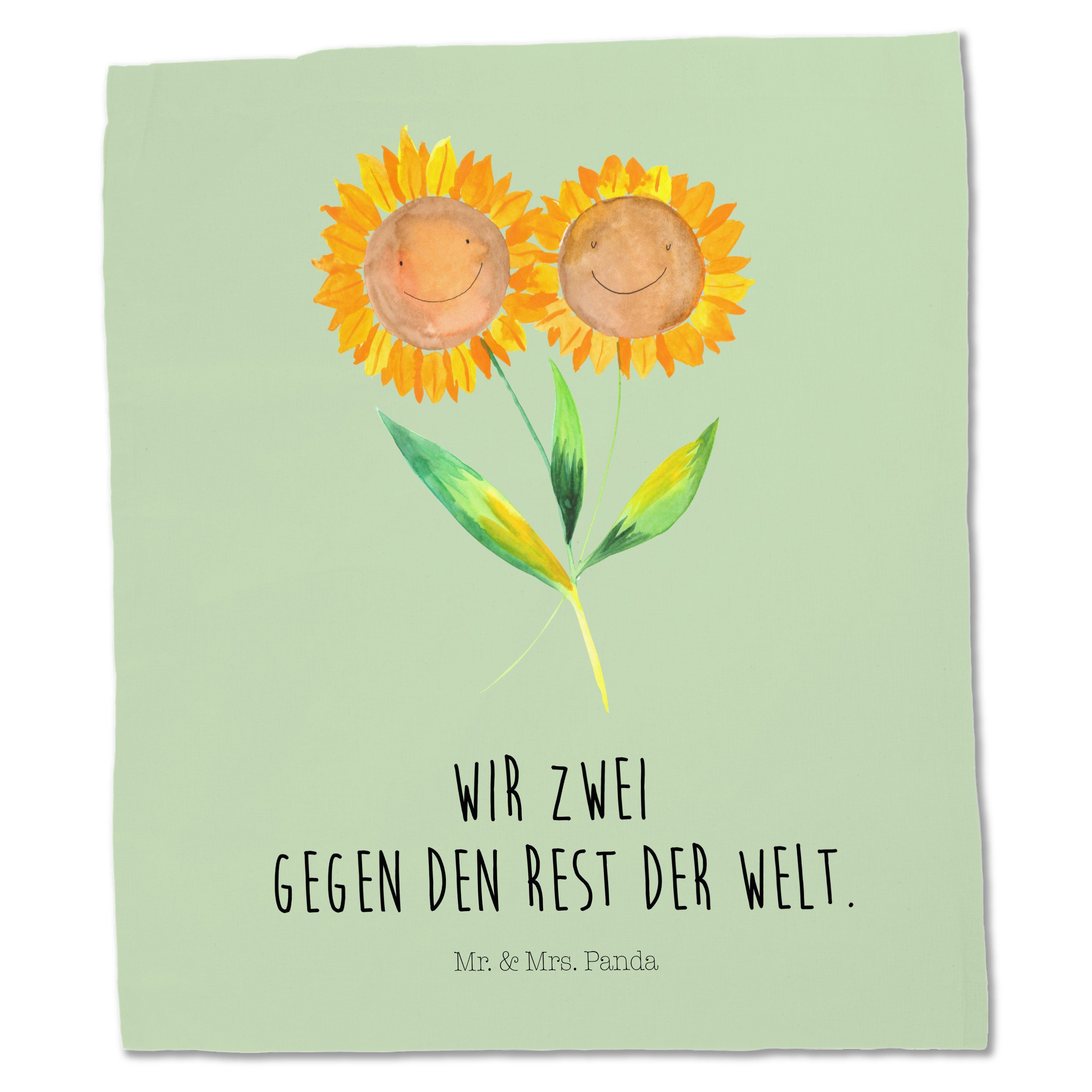 Frühlings Blattgrün frie - Garten, Best Deko, & Geschenk, (1-tlg) Mrs. Tragetasche Panda - Mr. Sonnenblume