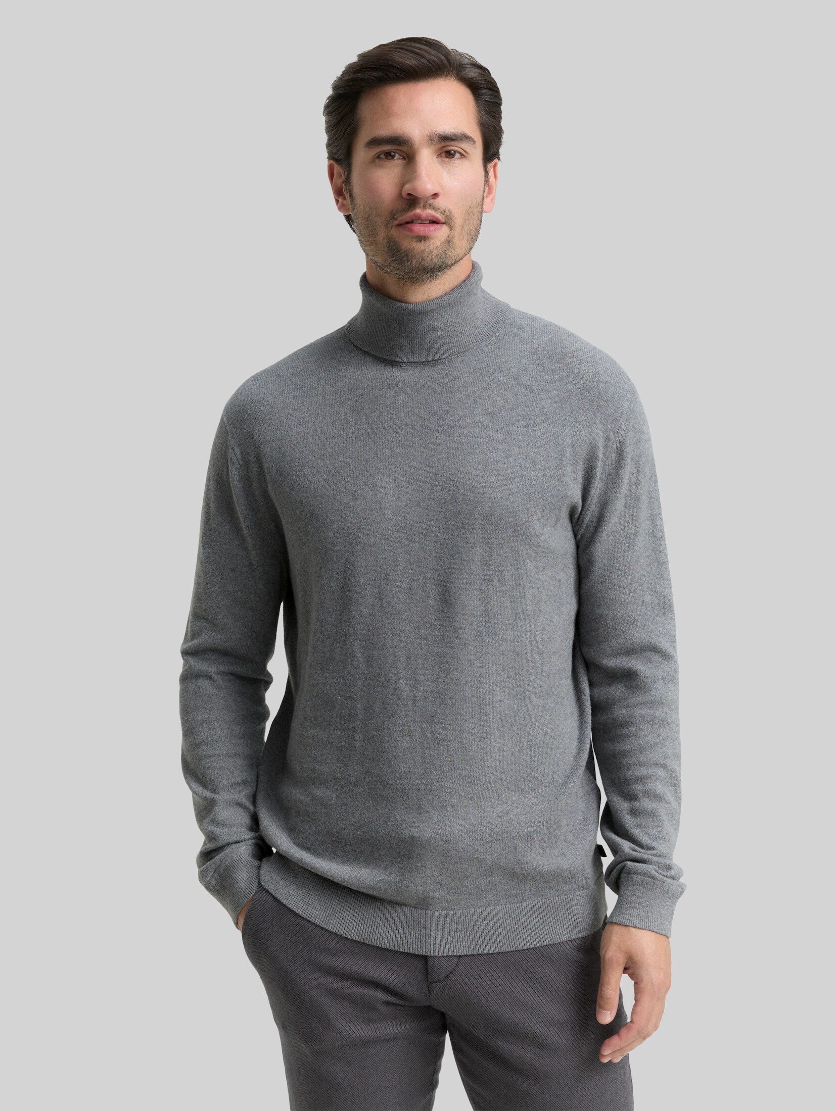 TOM TAILOR Strickpullover Pullover & Strickjacken Rollkragenpullover mit Kaschmir-Anteil
