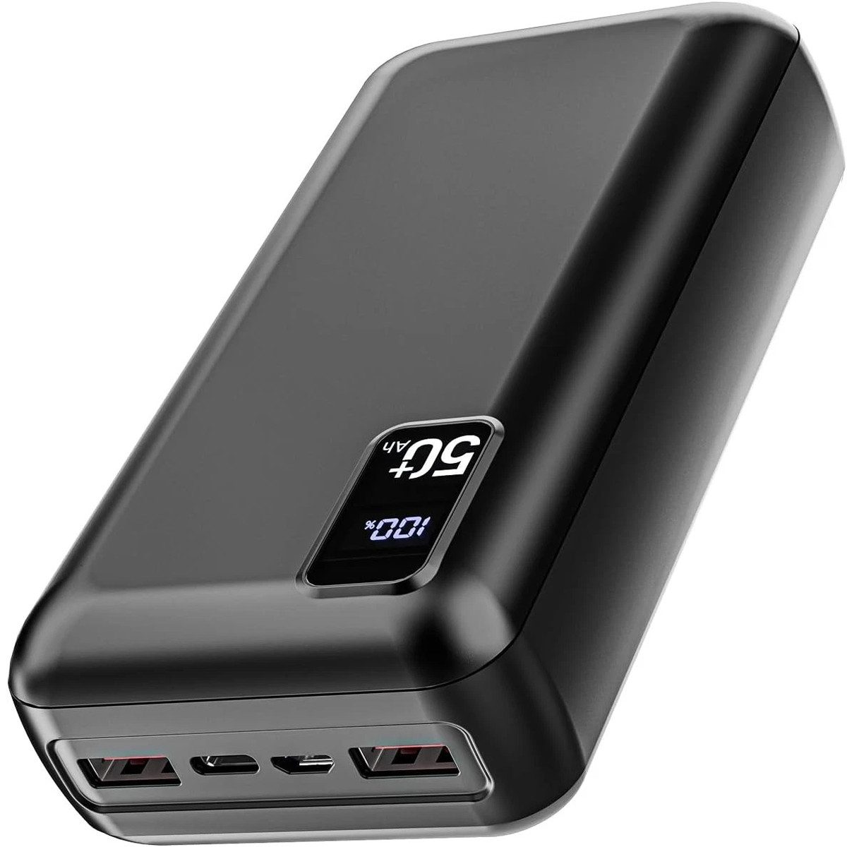 AeroAxis Powerbank 50.000 mAh 22,5 W Schnellladegerät Externer Akku Powerbank 50000 mAh, kompatibel mit iOS & Android, ideal für Camping, Reisen & Notfälle