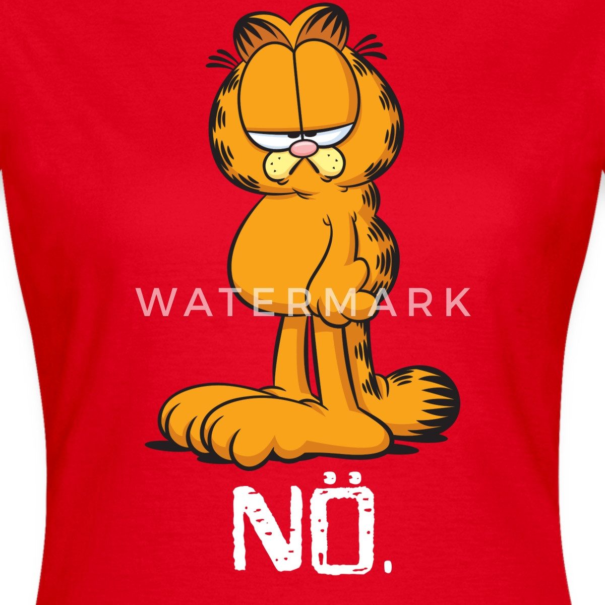 Spreadshirt T-Shirt Garfield Nö Nein Kein Bock Lustig Frauen T-Shirt (1-tlg)