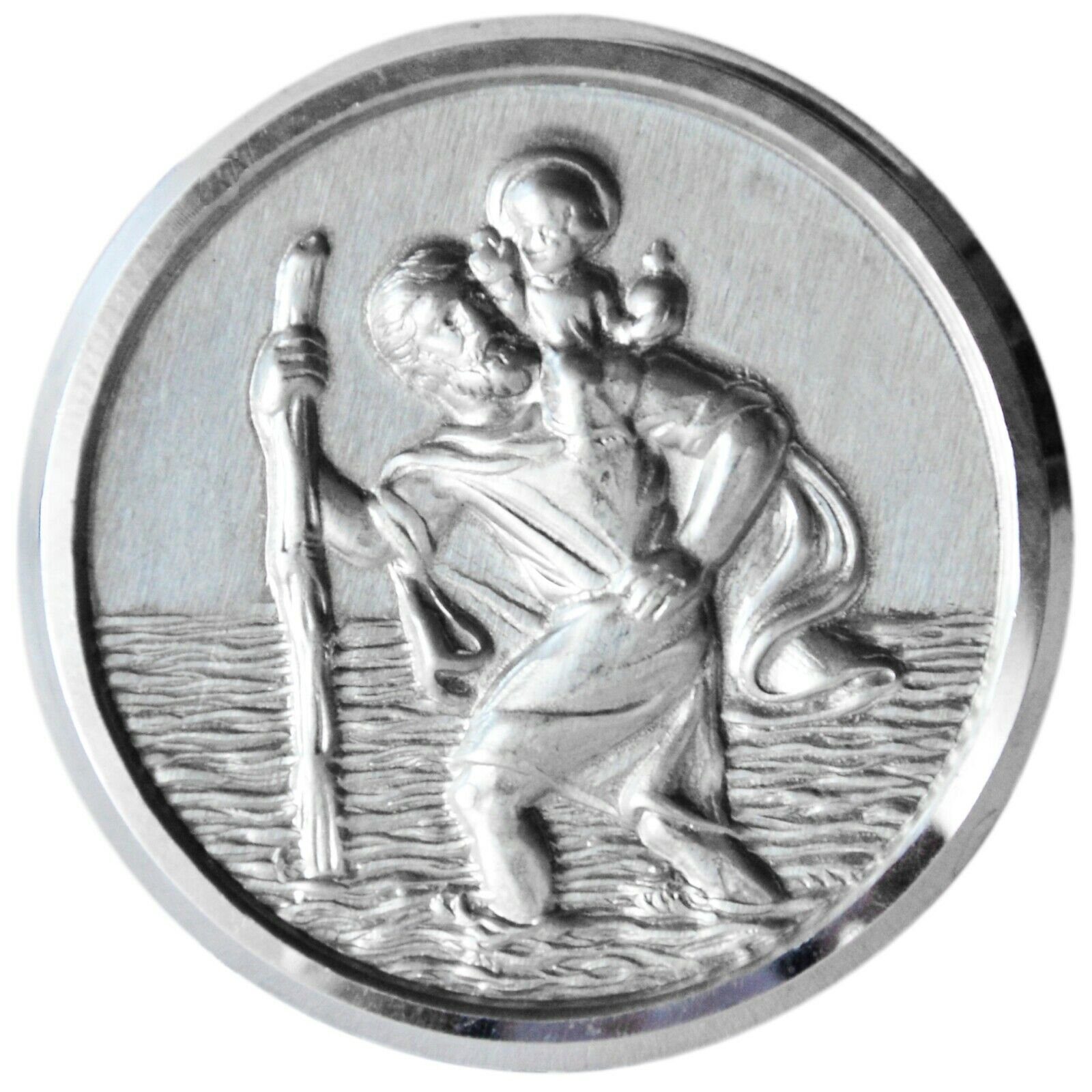 PistolaPeppers Metallschild Heiliger Sankt Christophorus Relief 45 mm Plake günstig online kaufen