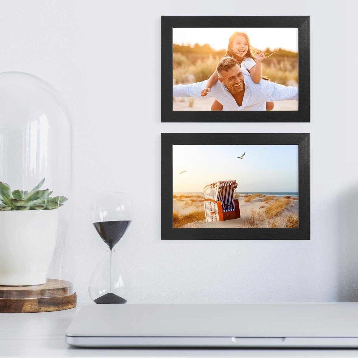 PHOTOLINI Bilderrahmen 2er Set Massivholz-Rahmen Modern günstig online kaufen