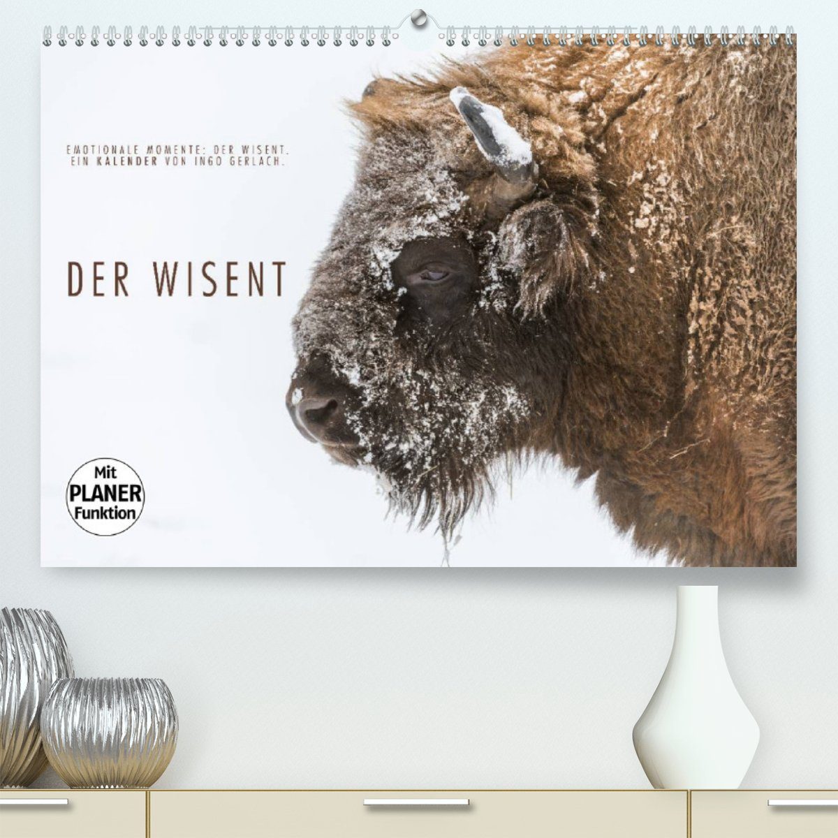 CALVENDO Wandkalender Emotionale Momente: Der Wisent. (Premium, hochwertiger DIN A2 Wandkalender 2023, Kunstdruck in Hochglanz)