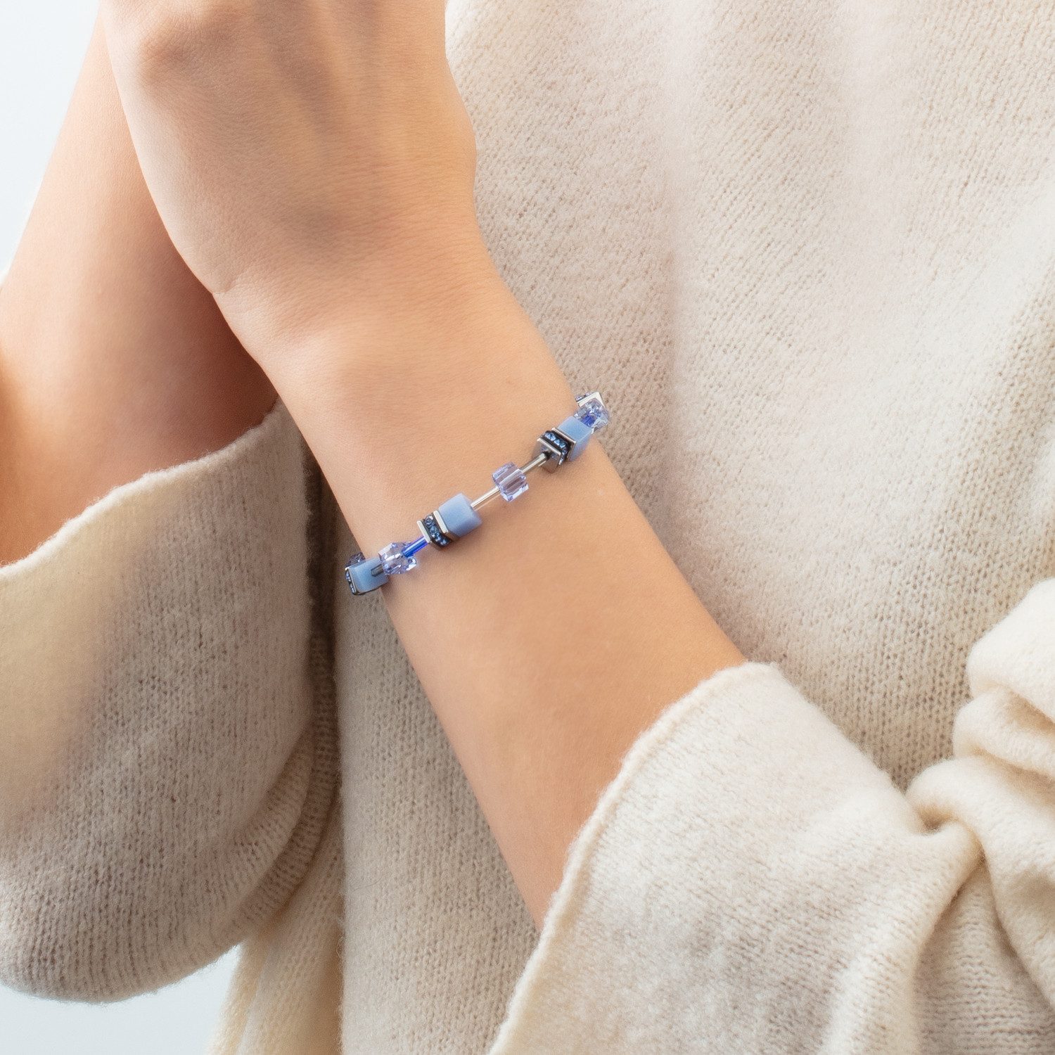 COEUR DE LION Armband Schmuck Edelstahl GeoCUBE® Iconic Mono Würfelkette, M günstig online kaufen