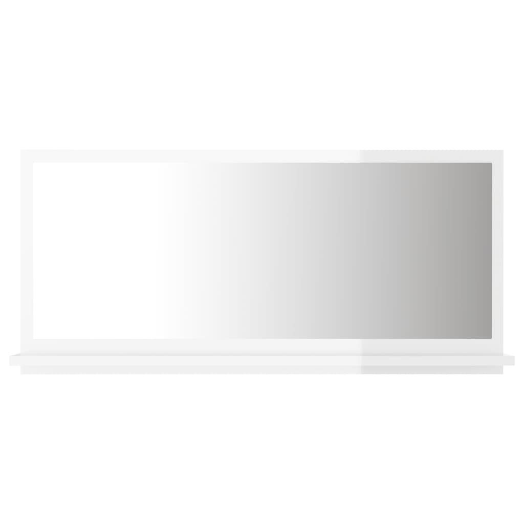 80x10,5x37 Hochglanz-Weiß Holzwerkstoff vidaXL Badspiegel cm Badezimmerspiegelschrank (1-St)