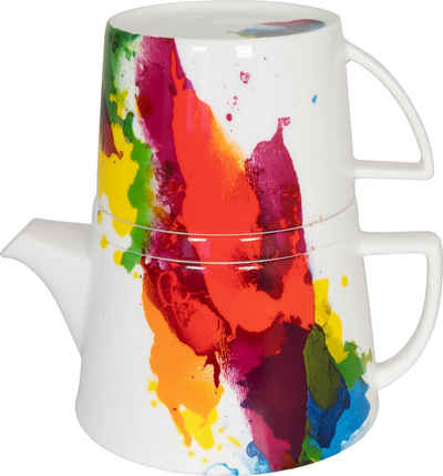 Könitz Teekanne »Tea for me - On colour Flow«, 0,65 l, (Set), 650 ml für 2 Tassen