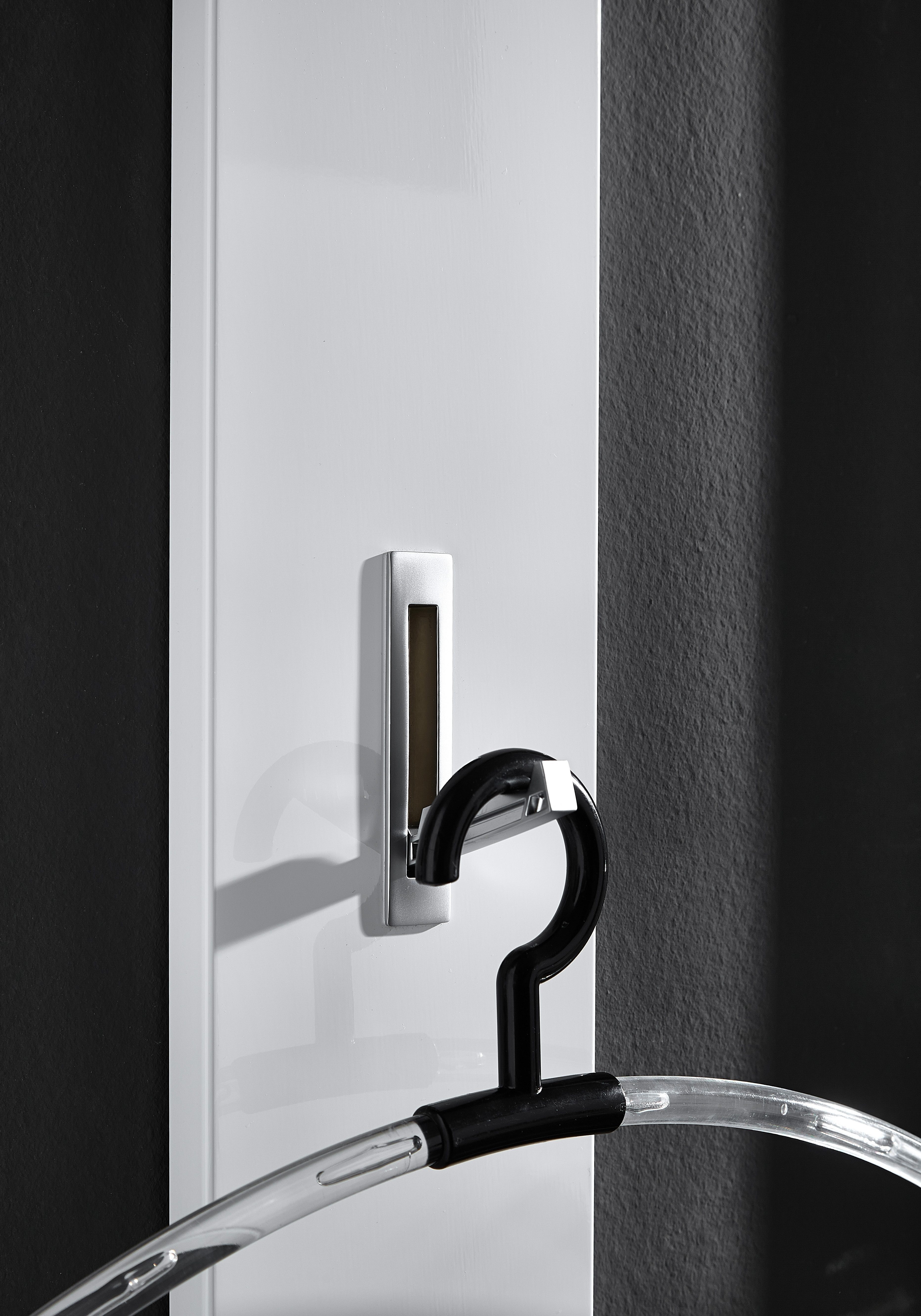 GERMANIA Garderobenpaneel Ameca (1 St), Paneel mit drei ausklappbaren Haken aus Metall