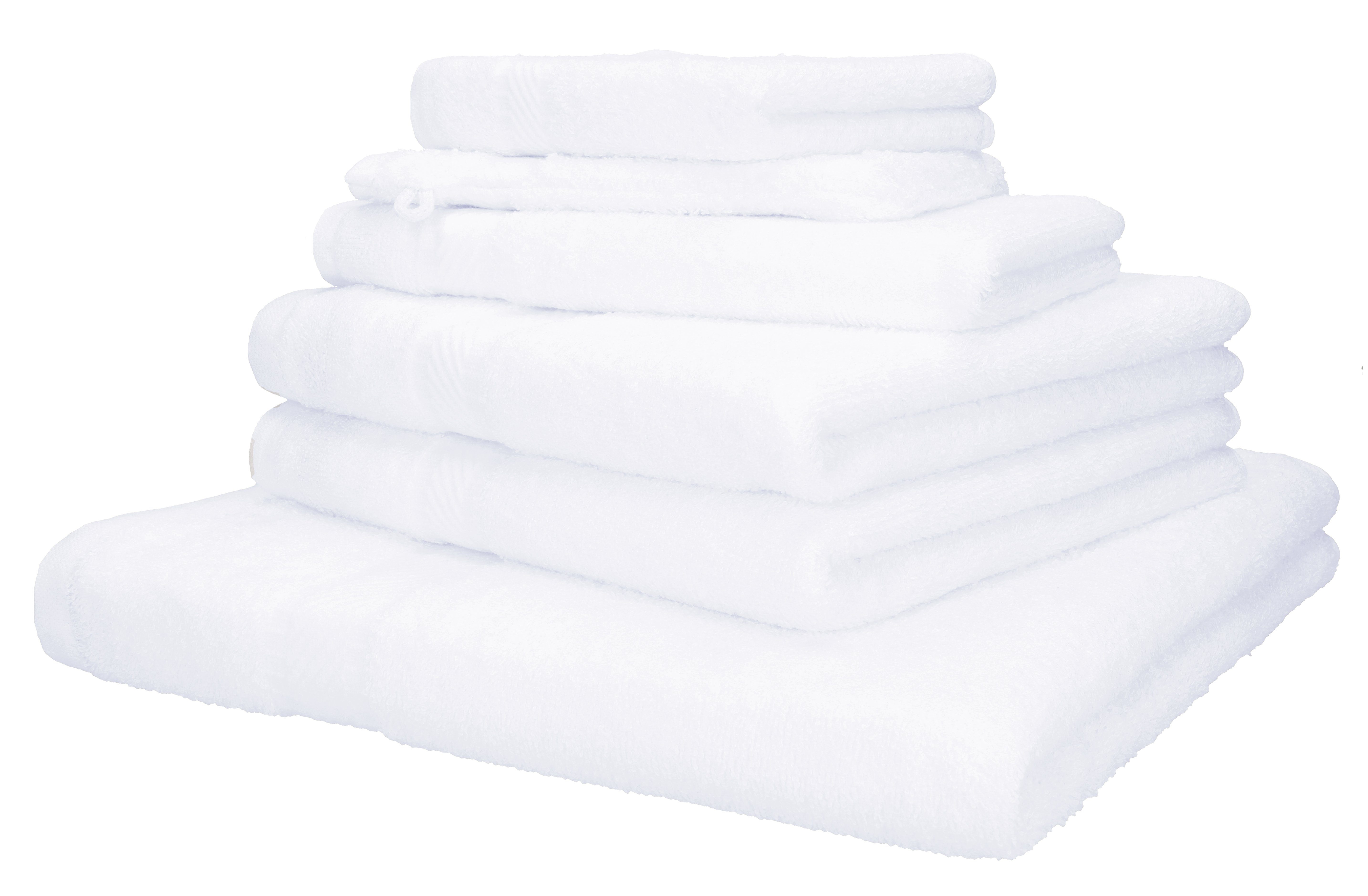 Betz Handtuch Set Palermo verschiedenen tlg. 6 Baumwolle in weiß 100% Farben