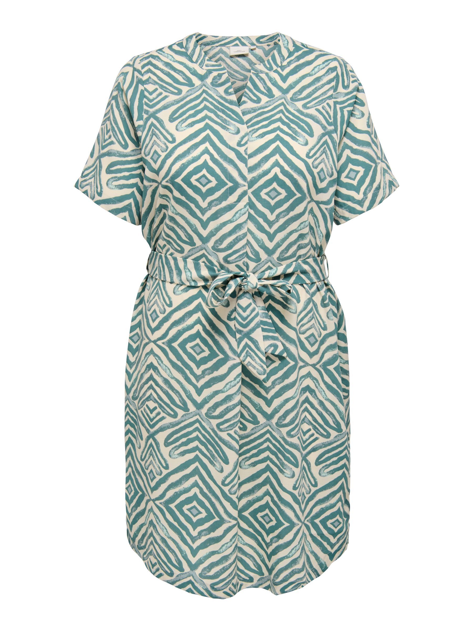 ONLY CARMAKOMA Shirtkleid Musterdruck mit Gürtel günstig online kaufen