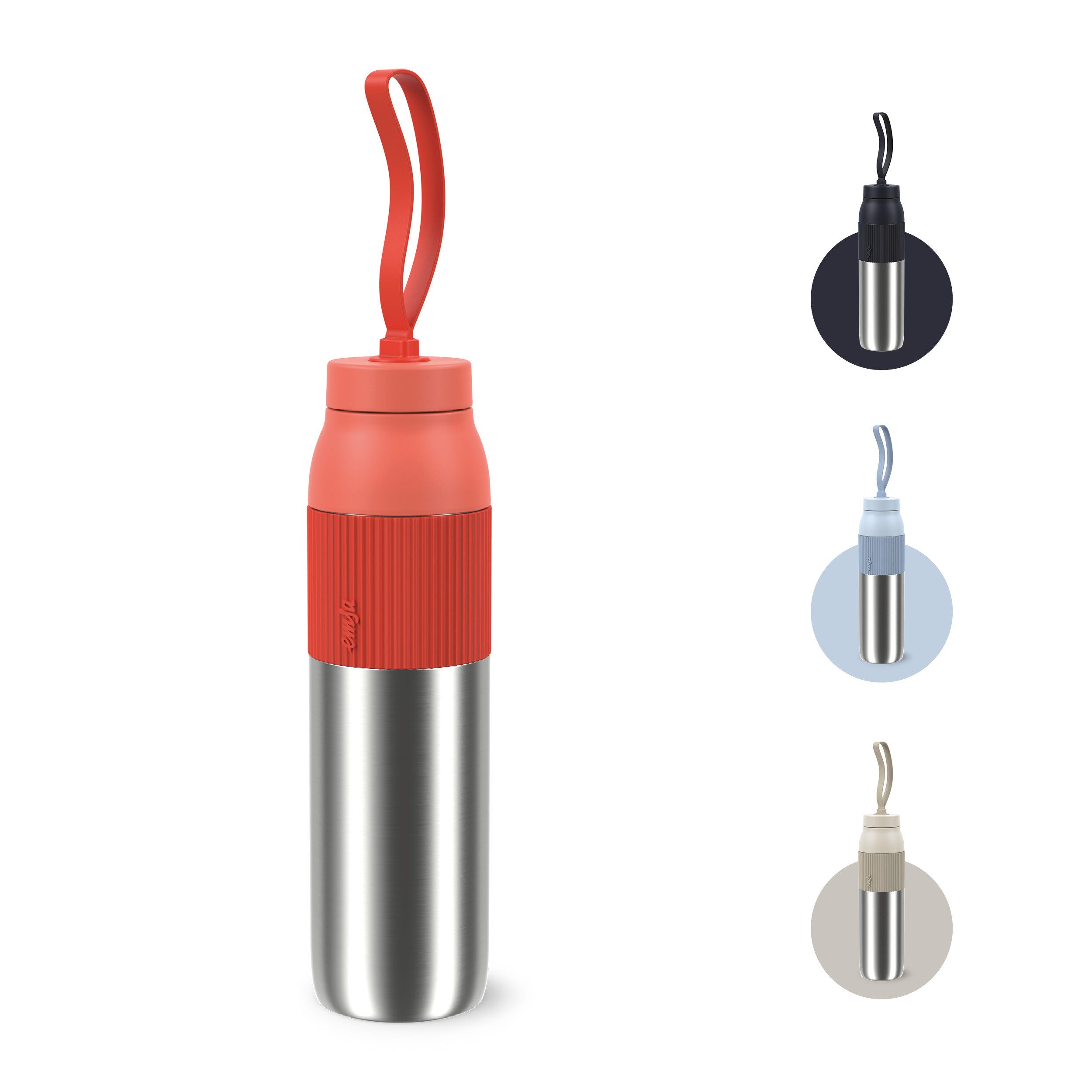 Emsa Isolierflasche beYou Twist, mit integriertem Sieb und Trageband, 100% dicht, spülmaschinengeeignet