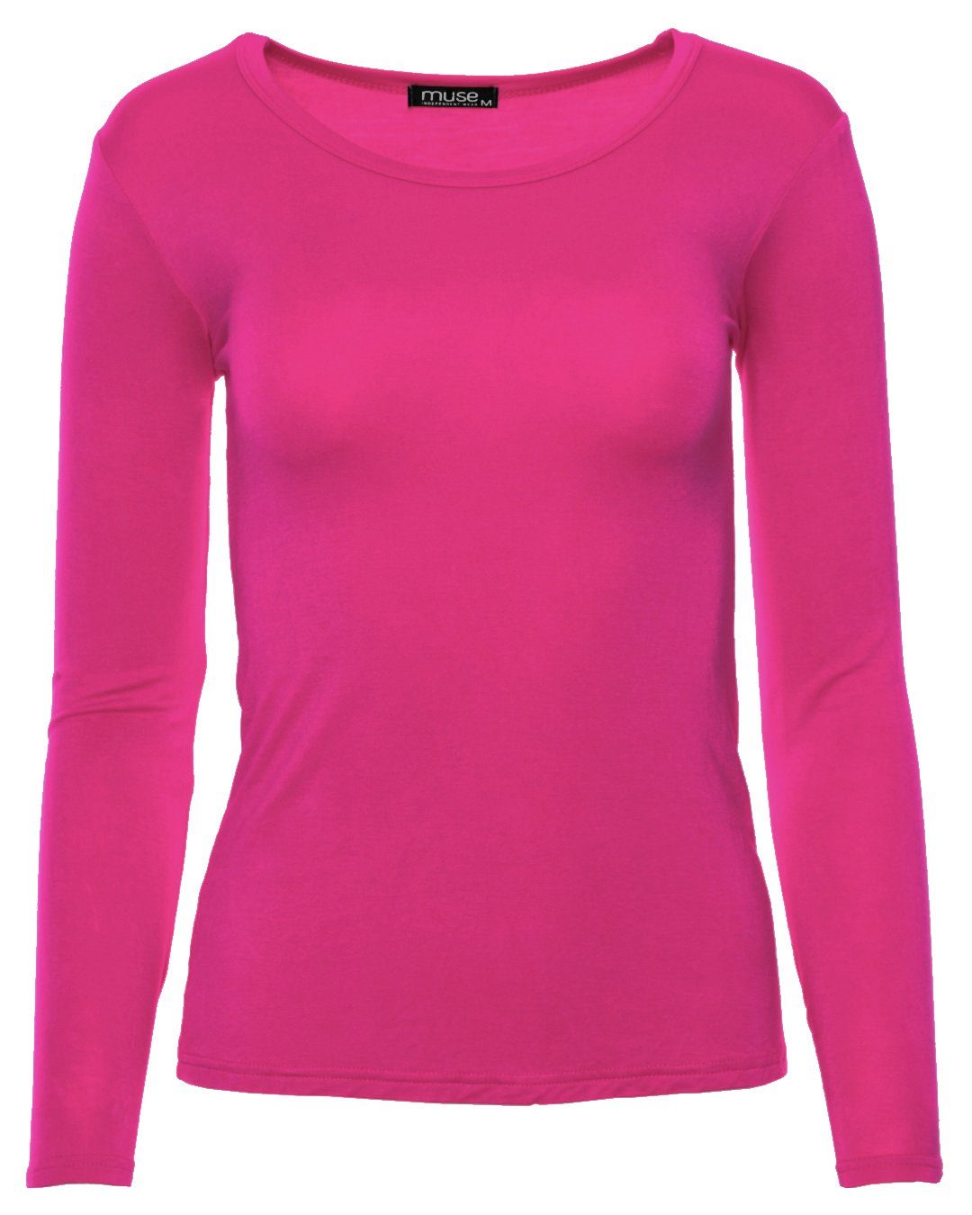 Muse Rundhalsshirt Basic Rundhals Langarmshirt Skinny günstig online kaufen