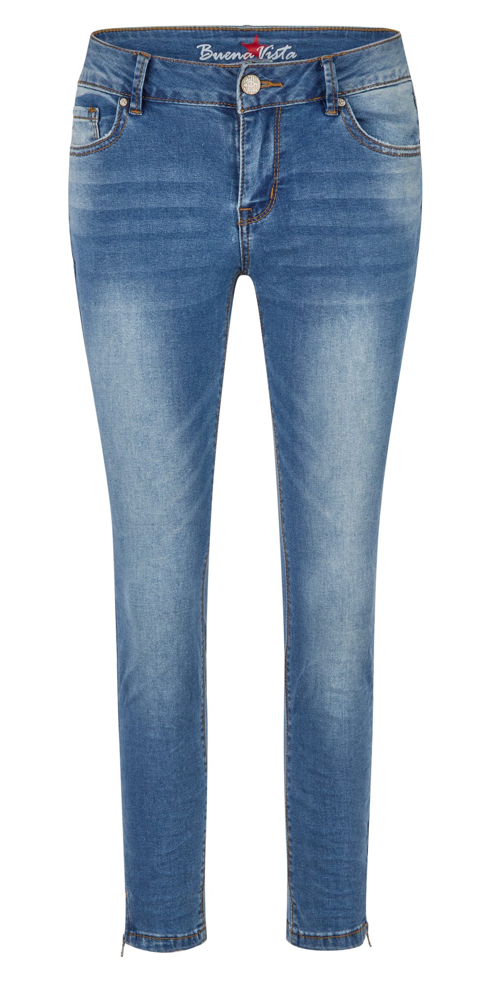 Buena Vista Stretch-Jeans BUENA VISTA ITALY V 7/8 middle blue 2503 B5311 102.9035 - Cozy Denim