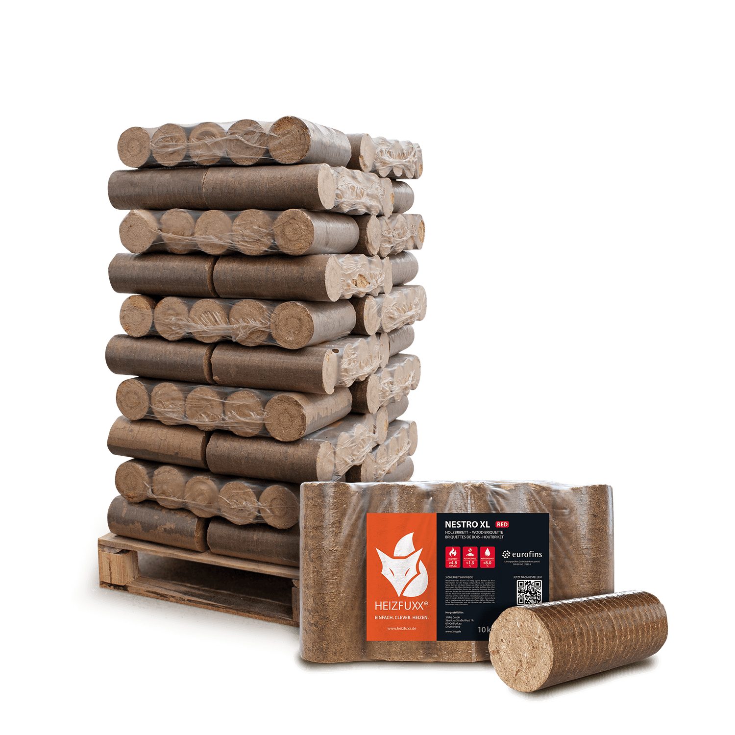 HEIZFUXX Holzbriketts Nestro XL Red, 300 kg, (Palette, 30-St) günstig online kaufen
