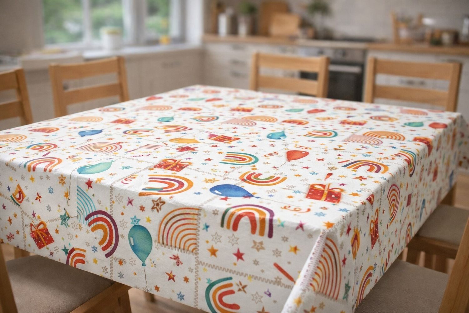 texpot Tischdecke Wachstuch Party Luftballons abwischbar (1-tlg)